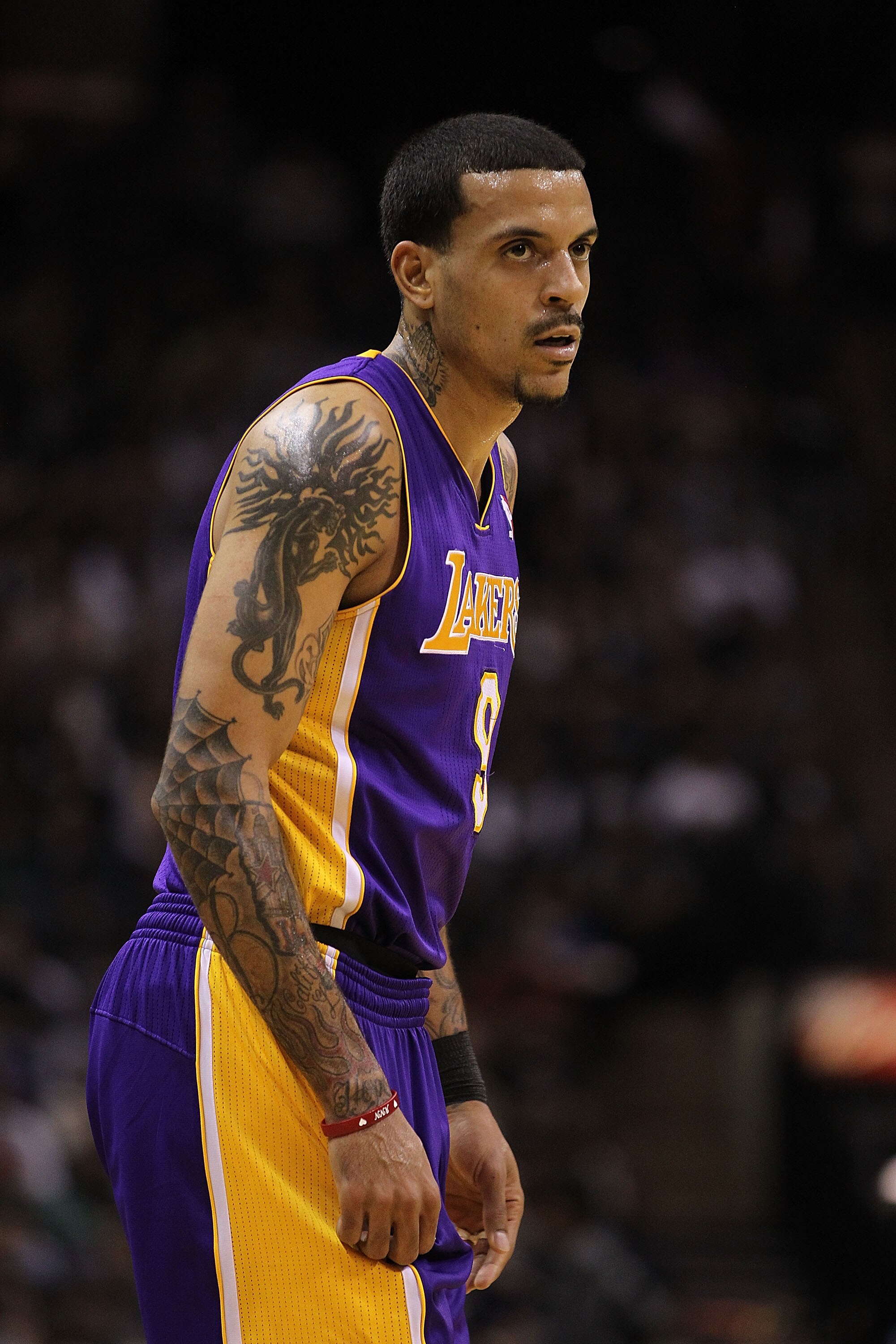SAN ANTONIO, TX - DECEMBER 28: Forward Matt Barnes #9 of the Los Angeles Lakers at AT&T Center on December 28, 2010 in San Antonio, Texas. NOTE TO USER: User expressly acknowledges and agrees that, by downloading and/or using this photograph, user is co SAN ANTONIO, TX - DECEMBER 28: Forward Matt Barnes #9 of the Los Angeles Lakers at AT&T Center on December 28, 2010 in San Antonio, Texas. NOTE TO USER: User expressly acknowledges and agrees that, by downloading and/or using this photograph, user is co