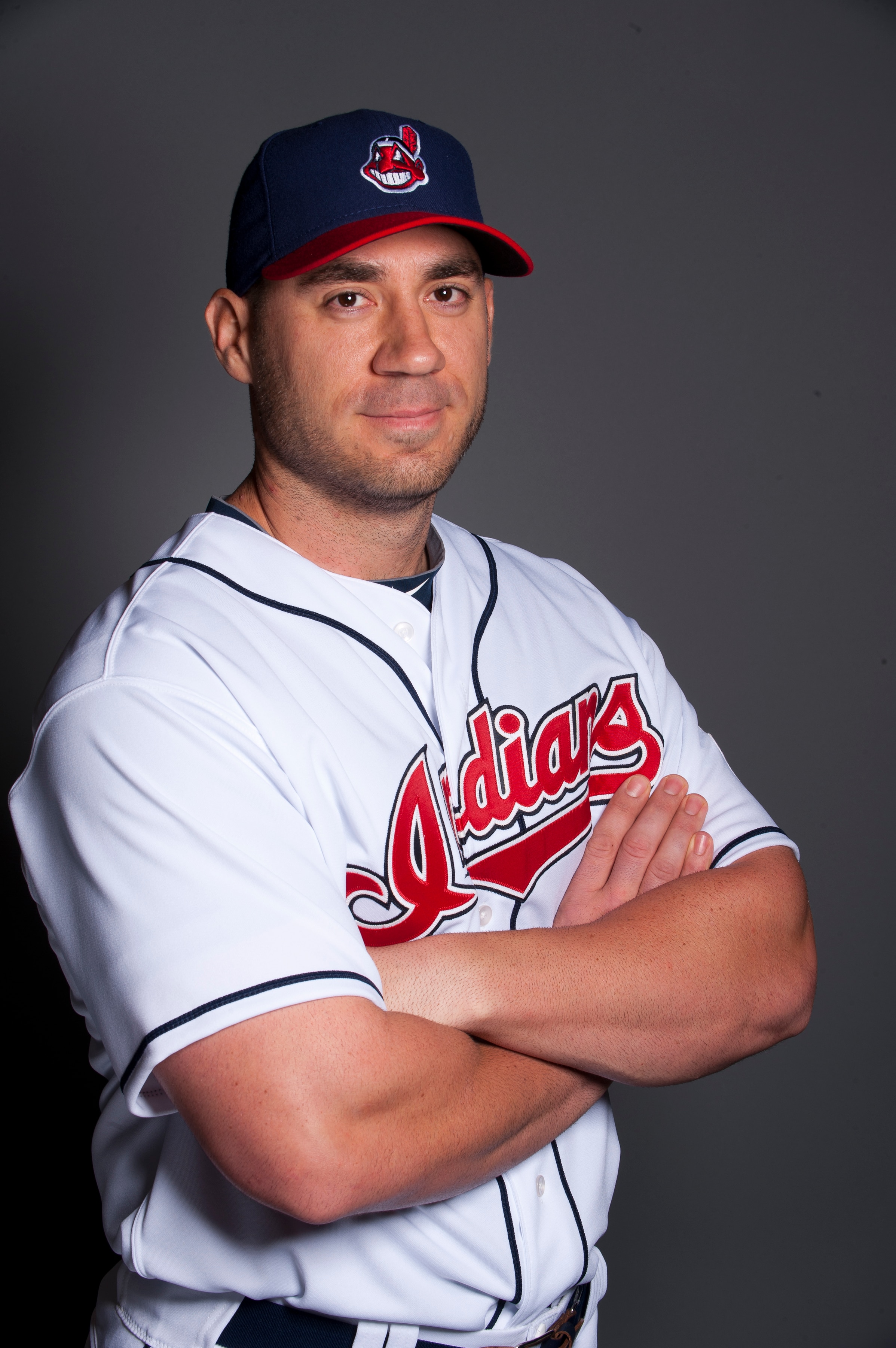 GOODYEAR, AZ - FEBRUARY 22: Travis Haffner #48 of the Cleveland Indians poses during their photo day at the Cleveland Indians Spring Training Complex on February 22, 2011 in Goodyear ,Arizona. (Photo by Rob Tringali/Getty Images)