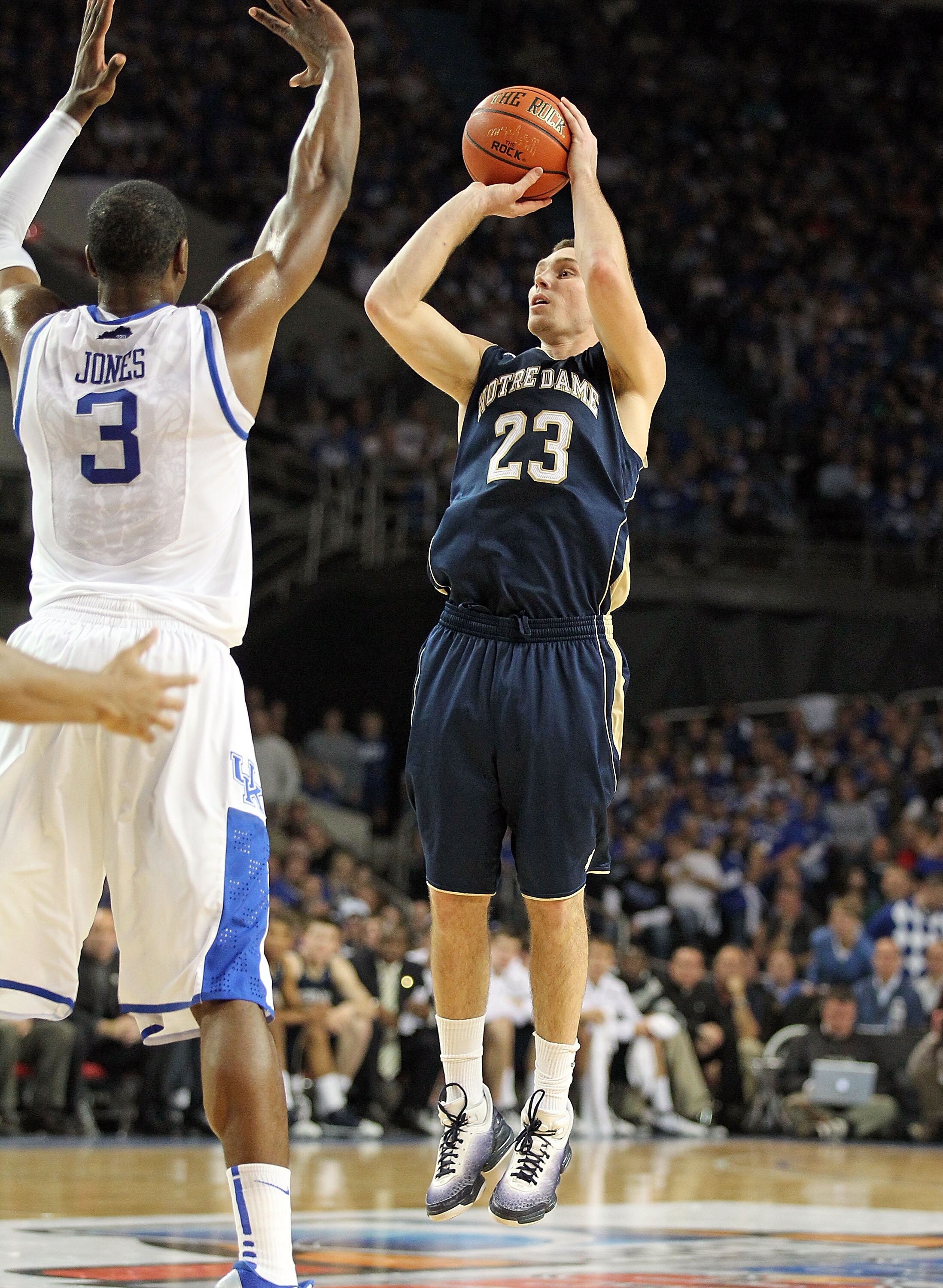 LOUISVILLE, KY - DECEMBER 08:  Ben Hansbrough #23 of the Notre Dame Fighting Irish shoots the ball during the game against the Kentucky Wildcats   in the 2010 DIRECTV SEC/BIG EAST Invitational at Freedom Hall on December 8, 2010 in Louisville, Kentucky.