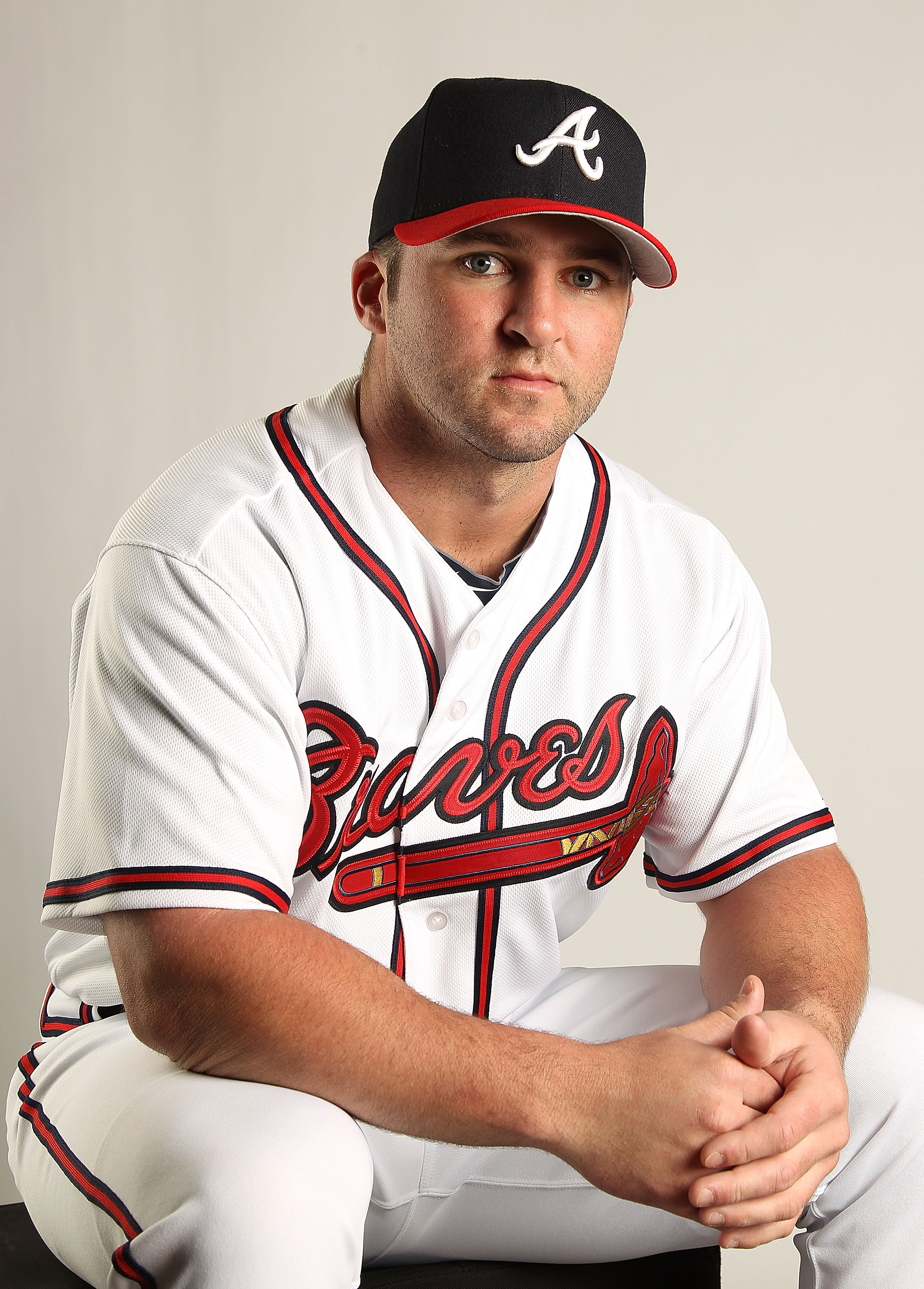 LAKE BUENA VISTA, FL - FEBRUARY 21:  Dan Uggla #26 of the Atlanta Braves during Photo Day at  Champion Stadium at ESPN Wide World of Sports of Complex on February 21, 2011 in Lake Buena Vista, Florida.  (Photo by Mike Ehrmann/Getty Images)