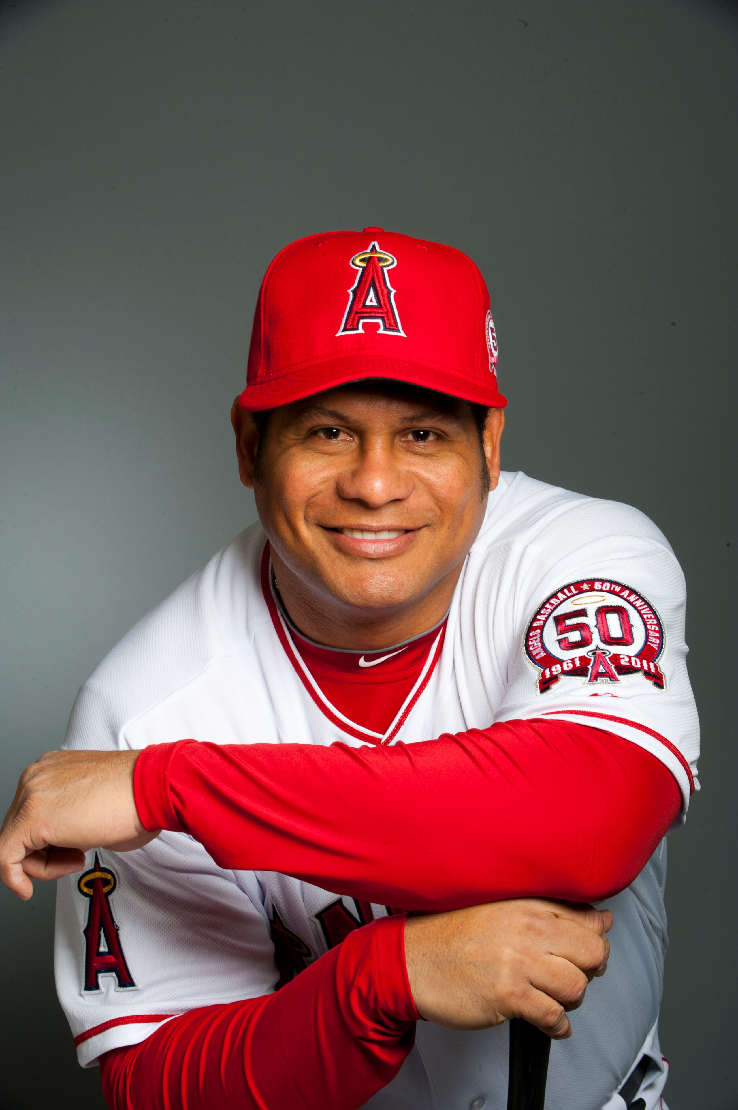 TEMPE, AZ - FEBRUARY 21: Bobby Abreu #53 of the Los Angeles Angels of Anaheim poses during their photo day at Tempe Diablo Stadium on February 21, 2011 in Tempe, Arizona.  (Photo by Rob Tringali/Getty Images)