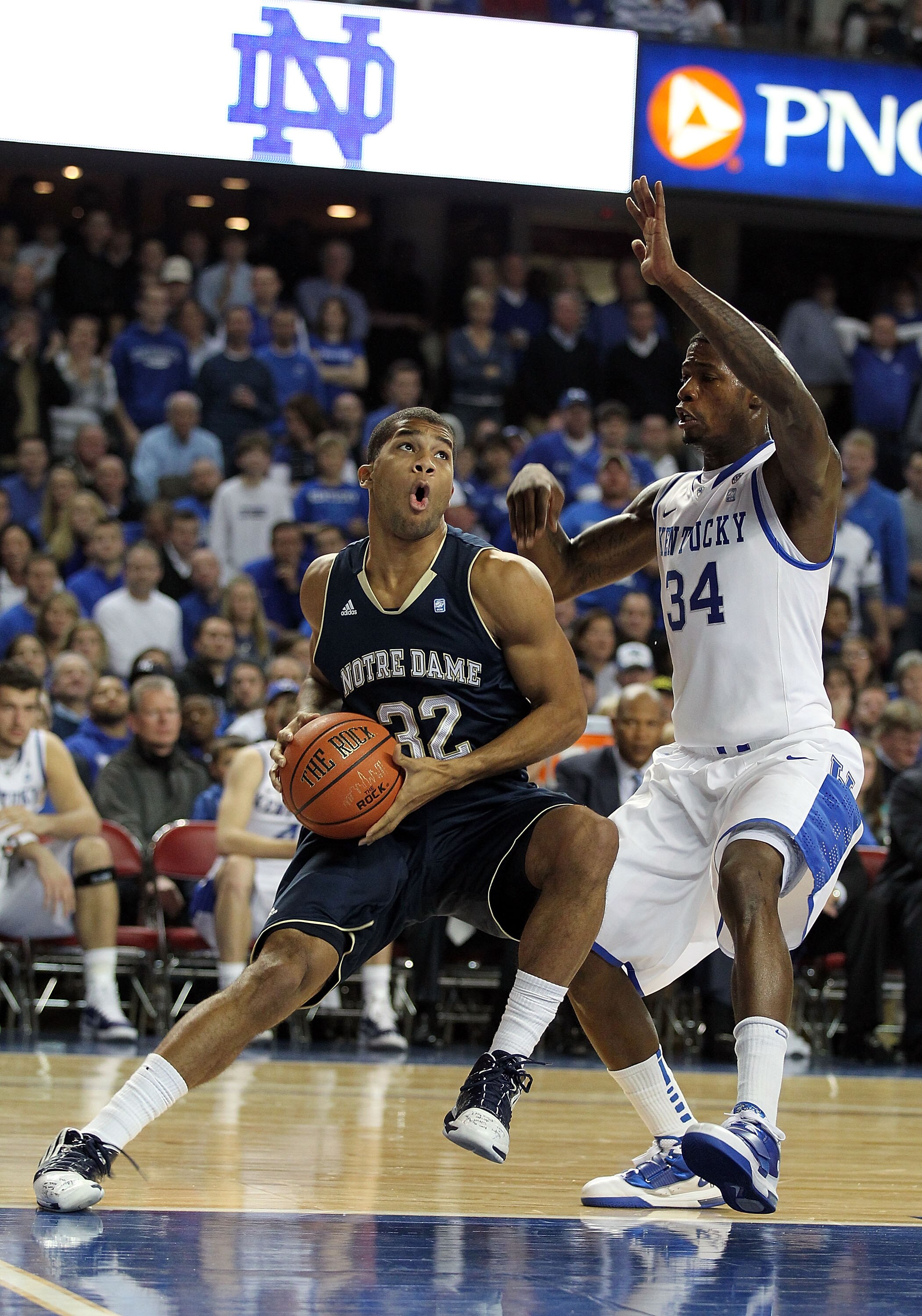 LOUISVILLE, KY - DECEMBER 08:  Joey Brooks #32 of the Notre Dame Fighting Irish shoots the ball during the game against the Kentucky Wildcats in the 2010 DIRECTV SEC/BIG EAST Invitational at Freedom Hall on December 8, 2010 in Louisville, Kentucky.  (Phot
