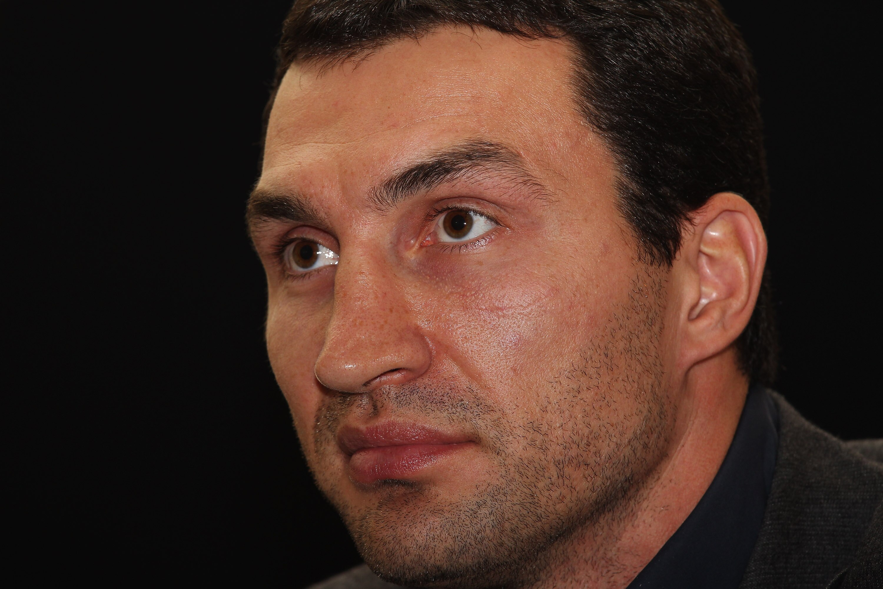 LONDON, ENGLAND - OCTOBER 21:  Wladimir Klitschko of Ukraine attends a press conference along with Dereck Chisora of Great-Britain, ahead of the IBF, WBO and WBC World Heavyweight fight between Wladimir Klitschko and Dereck Chisora scheduled for December