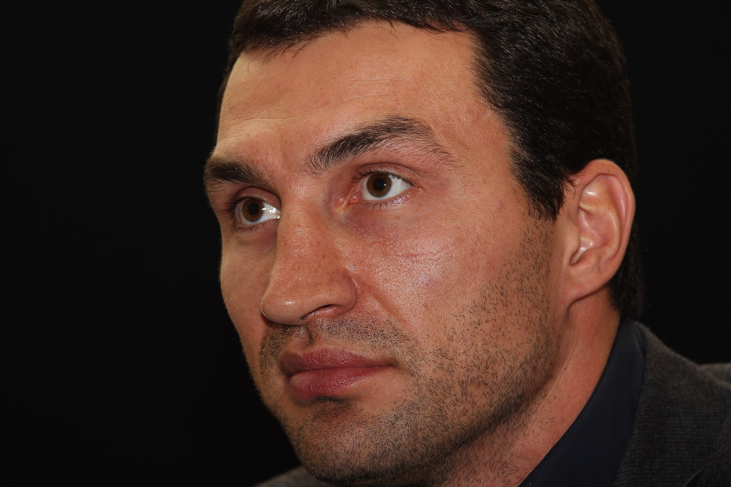 LONDON, ENGLAND - OCTOBER 21:  Wladimir Klitschko of Ukraine attends a press conference along with Dereck Chisora of Great-Britain, ahead of the IBF, WBO and WBC World Heavyweight fight between Wladimir Klitschko and Dereck Chisora scheduled for December