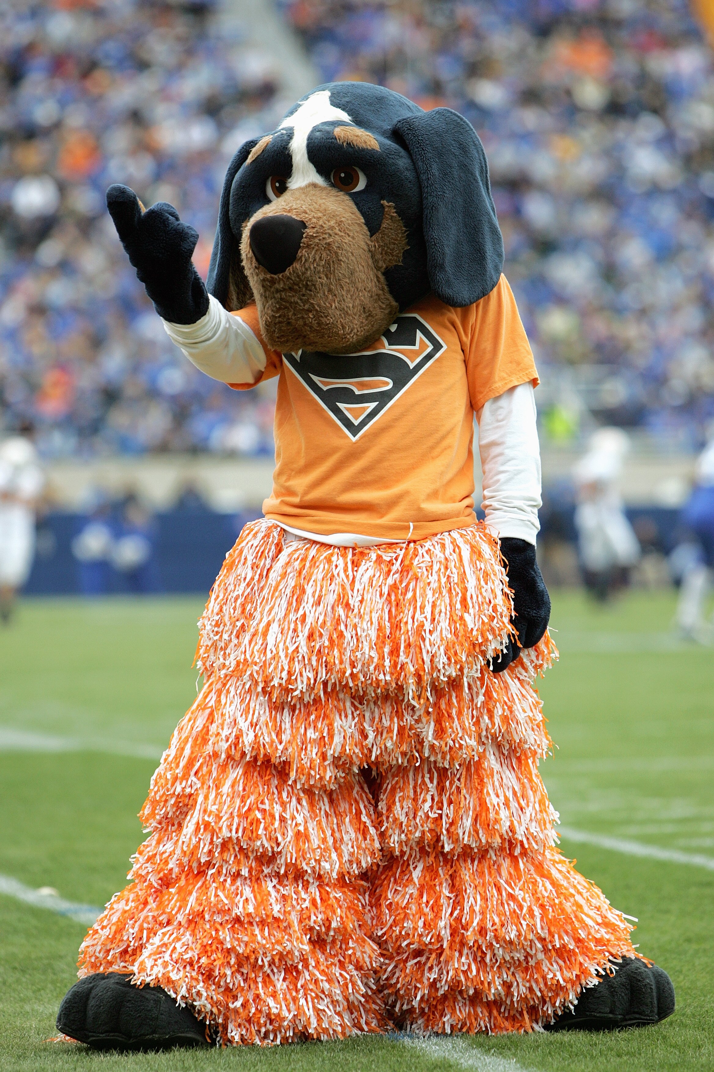 LEXINGTON, KY - NOVEMBER 26:  The Tennessee Volunteers mascot performs against the Kentucky Wildcats at Commonwealth Stadium on November 26, 2005 in Lexington, Kentucky. The Vols defeated the Wildcats 27-8.  (Photo by Andy Lyons/Getty Images)
