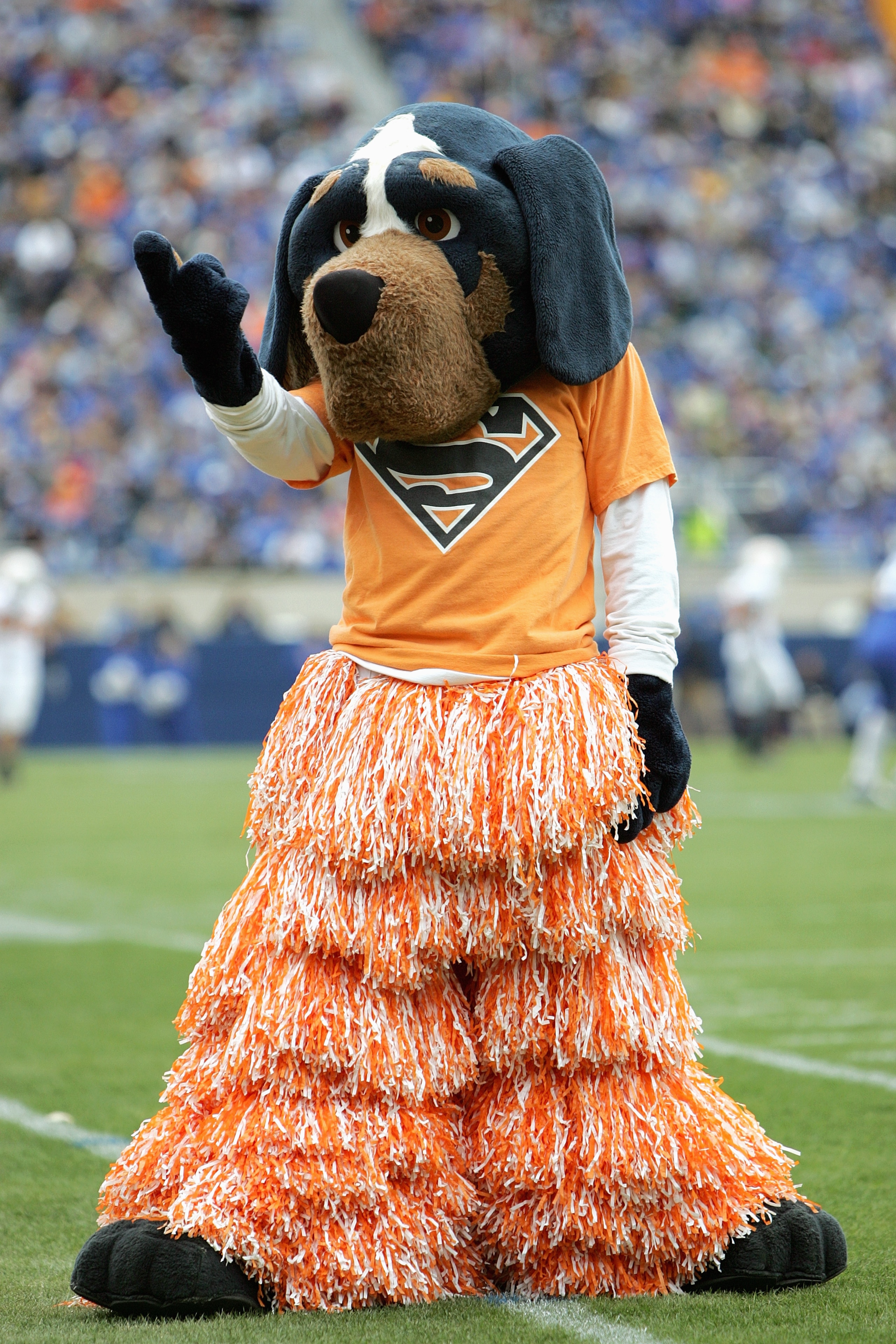 LEXINGTON, KY - NOVEMBER 26:  The Tennessee Volunteers mascot performs against the Kentucky Wildcats at Commonwealth Stadium on November 26, 2005 in Lexington, Kentucky. The Vols defeated the Wildcats 27-8.  (Photo by Andy Lyons/Getty Images)