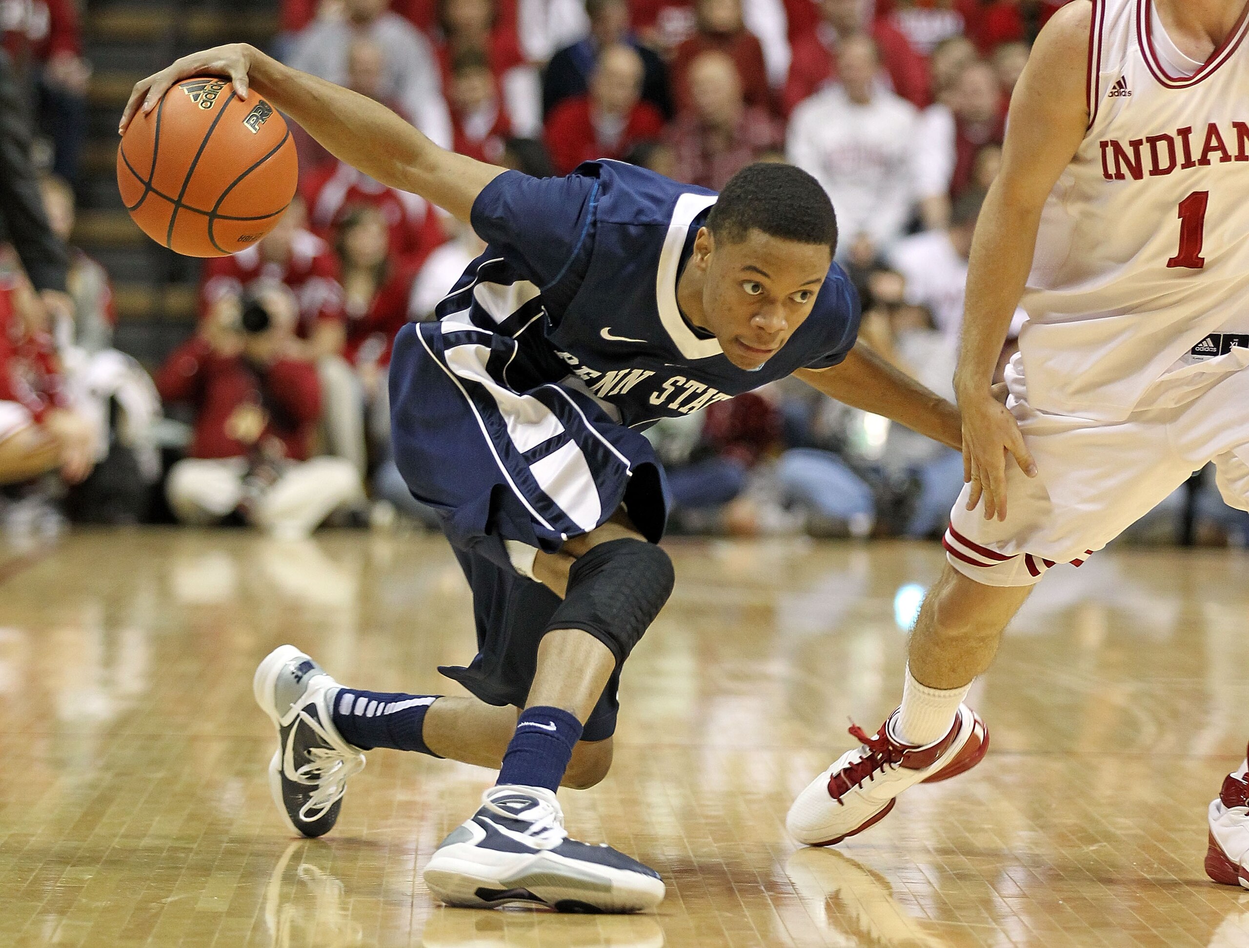 BLOOMINGTON, IN - DECEMBER 27:  Tim Frazier #23 of Penn State Nittany Lions dribbles the ball during the Big Ten Conference game against the Indiana Hoosiers on December 27, 2010 at Assembly Hall in Bloomington, Indiana.  (Photo by Andy Lyons/Getty Images