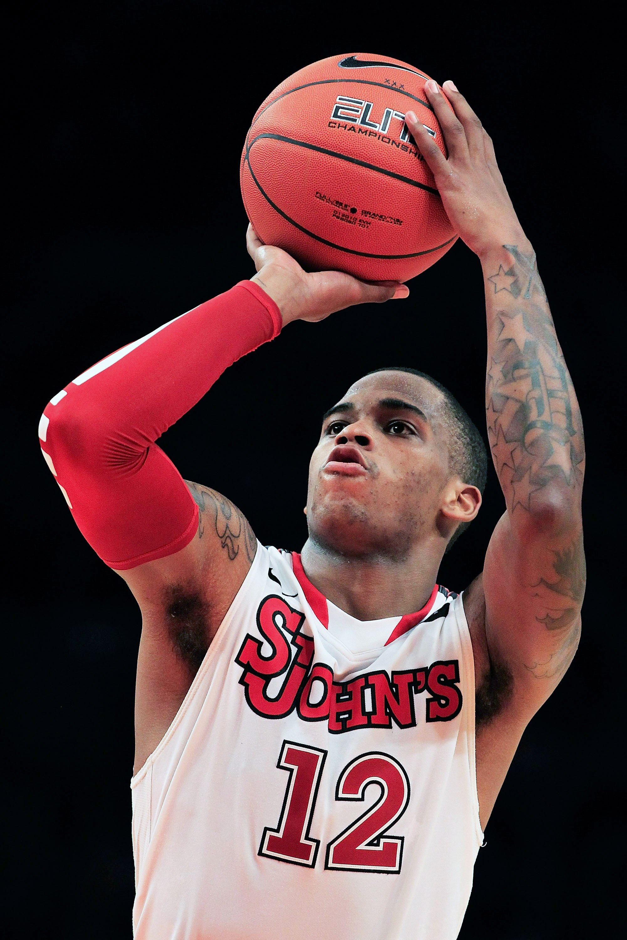 NEW YORK, NY - MARCH 09: Dwight Hardy #12 of the St.Johns Red Storm shoots a free throw against the Rutgers Scarlet Knights during the second round of the 2011 Big East Men's Basketball Tournament presented by American Eagle Outfitters at Madison Square NEW YORK, NY - MARCH 09: Dwight Hardy #12 of the St.Johns Red Storm shoots a free throw against the Rutgers Scarlet Knights during the second round of the 2011 Big East Men's Basketball Tournament presented by American Eagle Outfitters at Madison Square