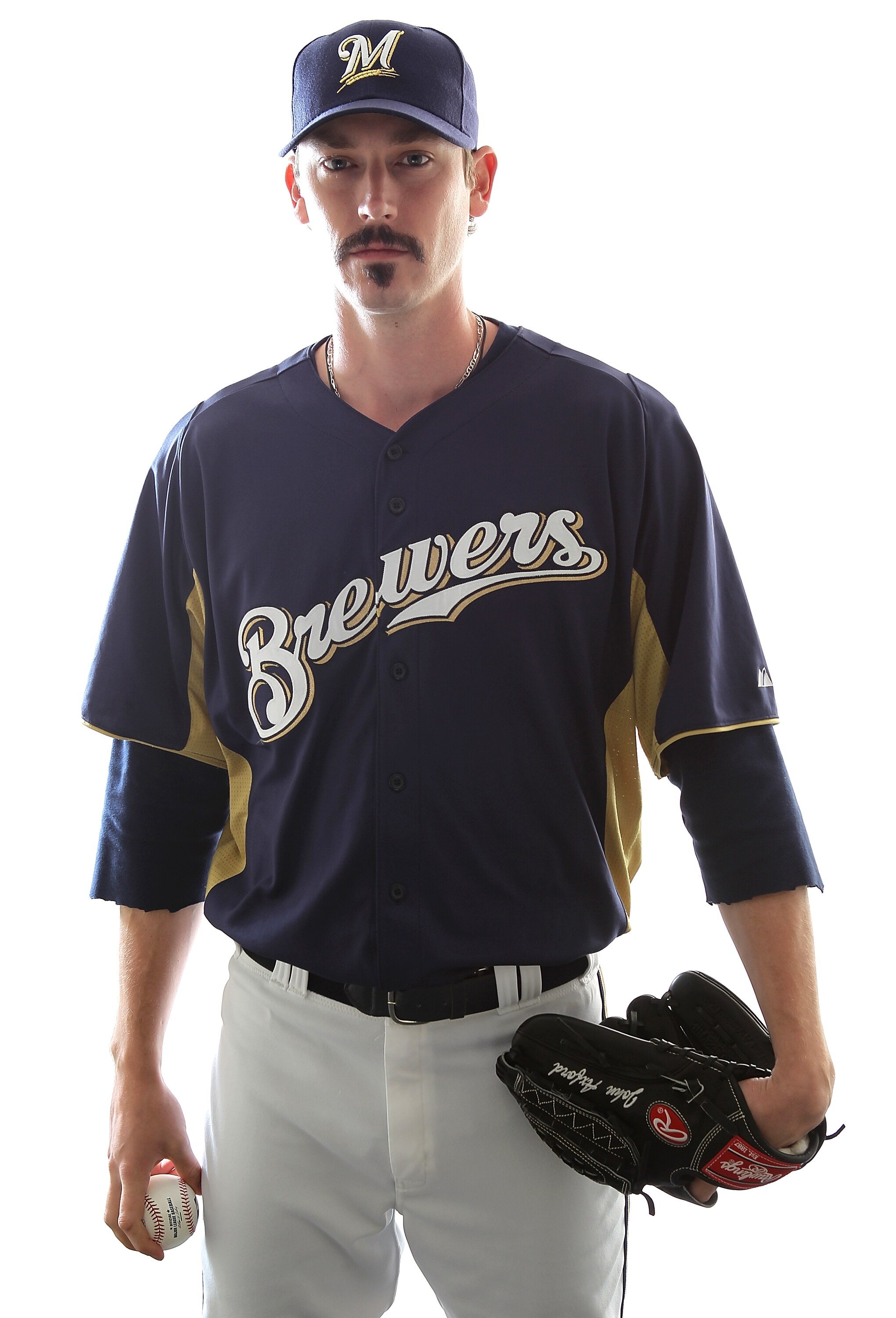MARYVALE, AZ - FEBRUARY 24:  John Axford #59 of the Milwaukee Brewers poses for a portrait during Spring Training Media Day on February 24, 2011 at Maryvale Stadium in Maryvale, Arizona.  (Photo by Jonathan Ferrey/Getty Images)