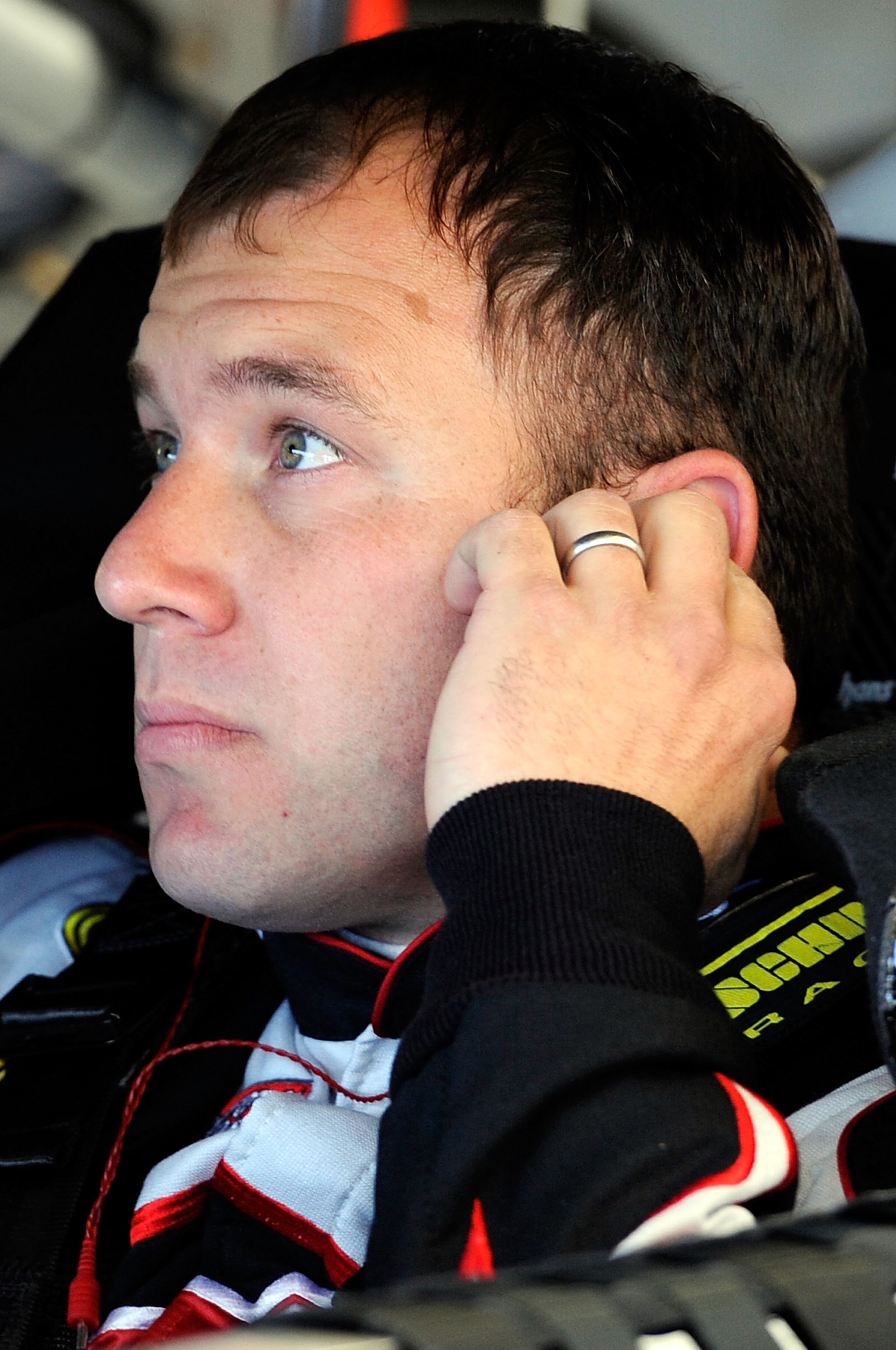 LAS VEGAS, NV - MARCH 04:  Ryan Newman, driver of the #39 Haas Automation Chevrolet, sits in his car in the garage during practice for the NASCAR Sprint Cup Series Kobalt Tools 400 at Las Vegas Motor Speedway on March 4, 2011 in Las Vegas, Nevada.  (Photo