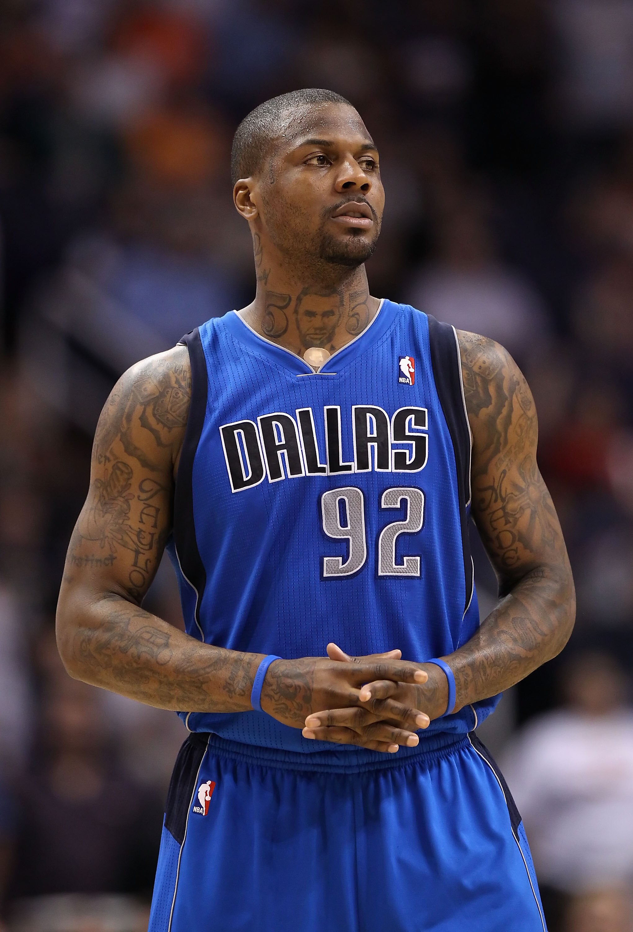 PHOENIX, AZ - FEBRUARY 17:  DeShawn Stevenson #92 of the Dallas Mavericks during the NBA game against the Phoenix Suns at US Airways Center on February 17, 2011 in Phoenix, Arizona.  The Mavericks defeated the Suns 112-106.  NOTE TO USER: User expressly a