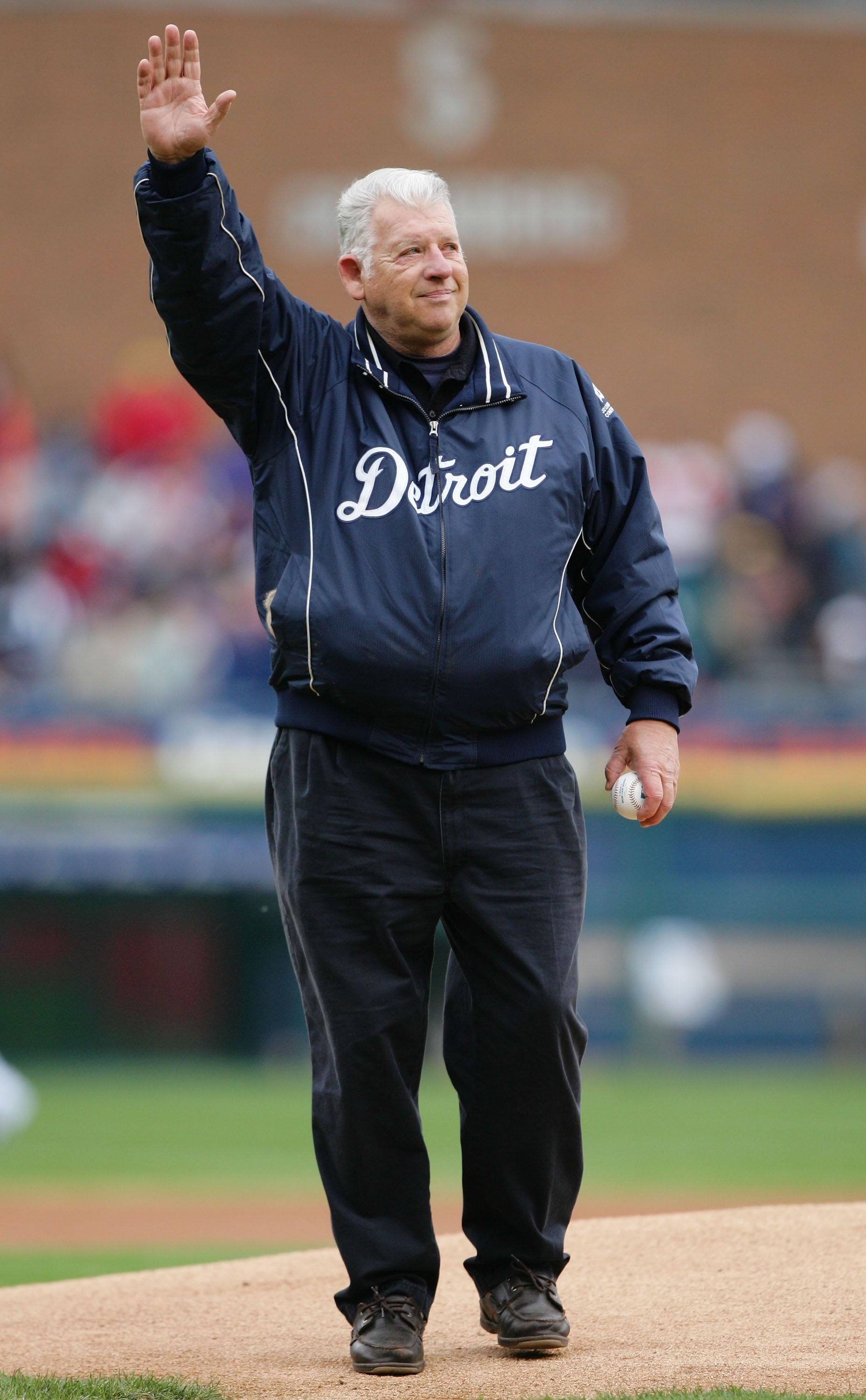DETROIT - OCTOBER 13:  Former pitching great Mickey Lolich of the Detroit Tigers throws out the first pitch before Game Three of the American League Championship Series against the Oakland Athletics on October 13, 2006 at Comerica Park in Detroit, Michiga