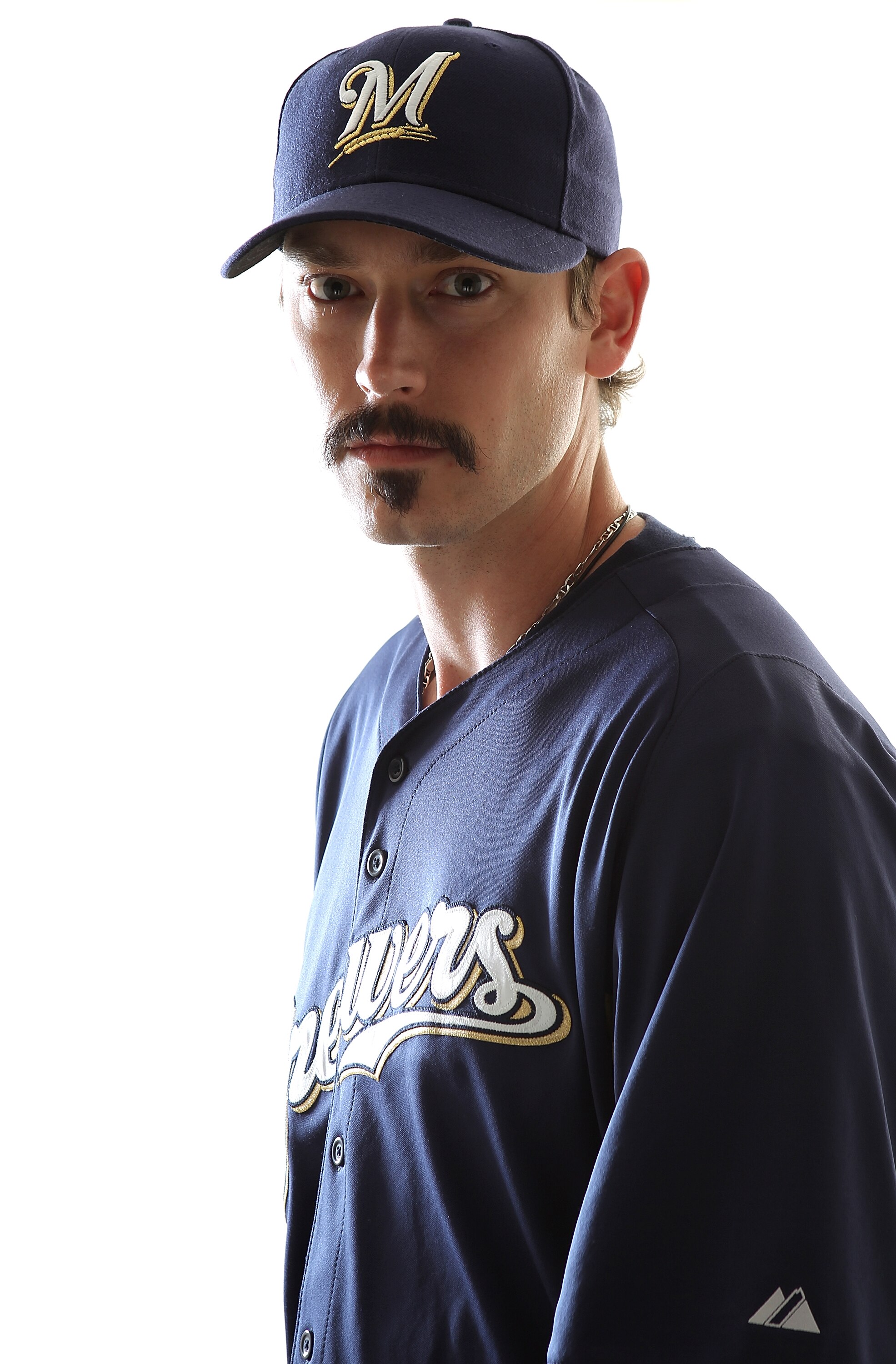 MARYVALE, AZ - FEBRUARY 24:  John Axford #59 of the Milwaukee Brewers poses for a portrait during Spring Training Media Day on February 24, 2011 at Maryvale Stadium in Maryvale, Arizona.  (Photo by Jonathan Ferrey/Getty Images)