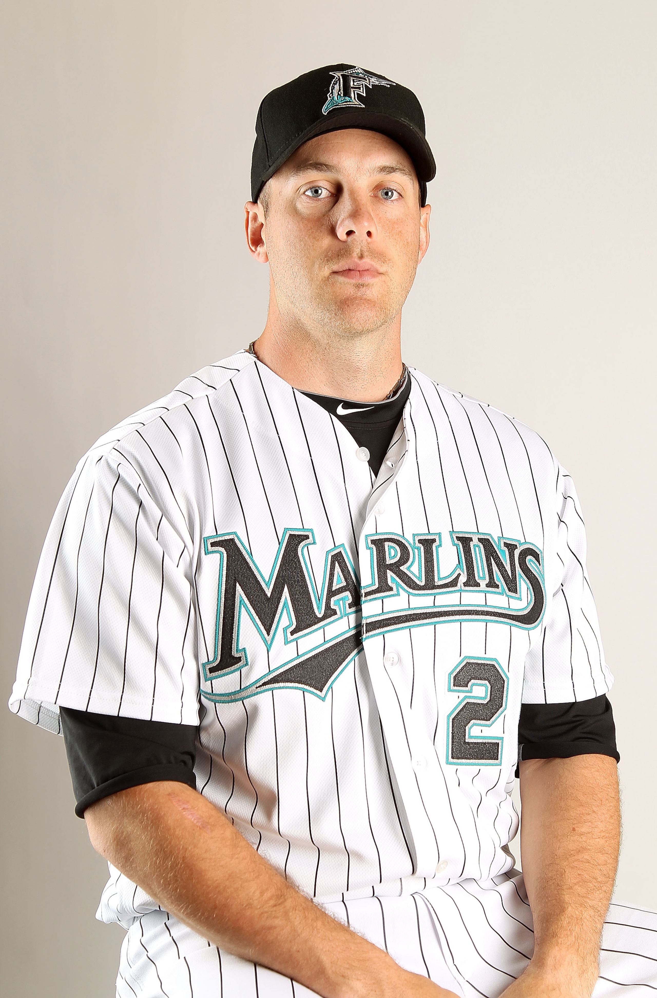 JUPITER, FL - FEBRUARY 23: Shawn Hill #25 of the Florida Marlins during Photo Day at Roger Dean Stadium on February 23, 2011 in Jupiter, Florida.  (Photo by Mike Ehrmann/Getty Images)