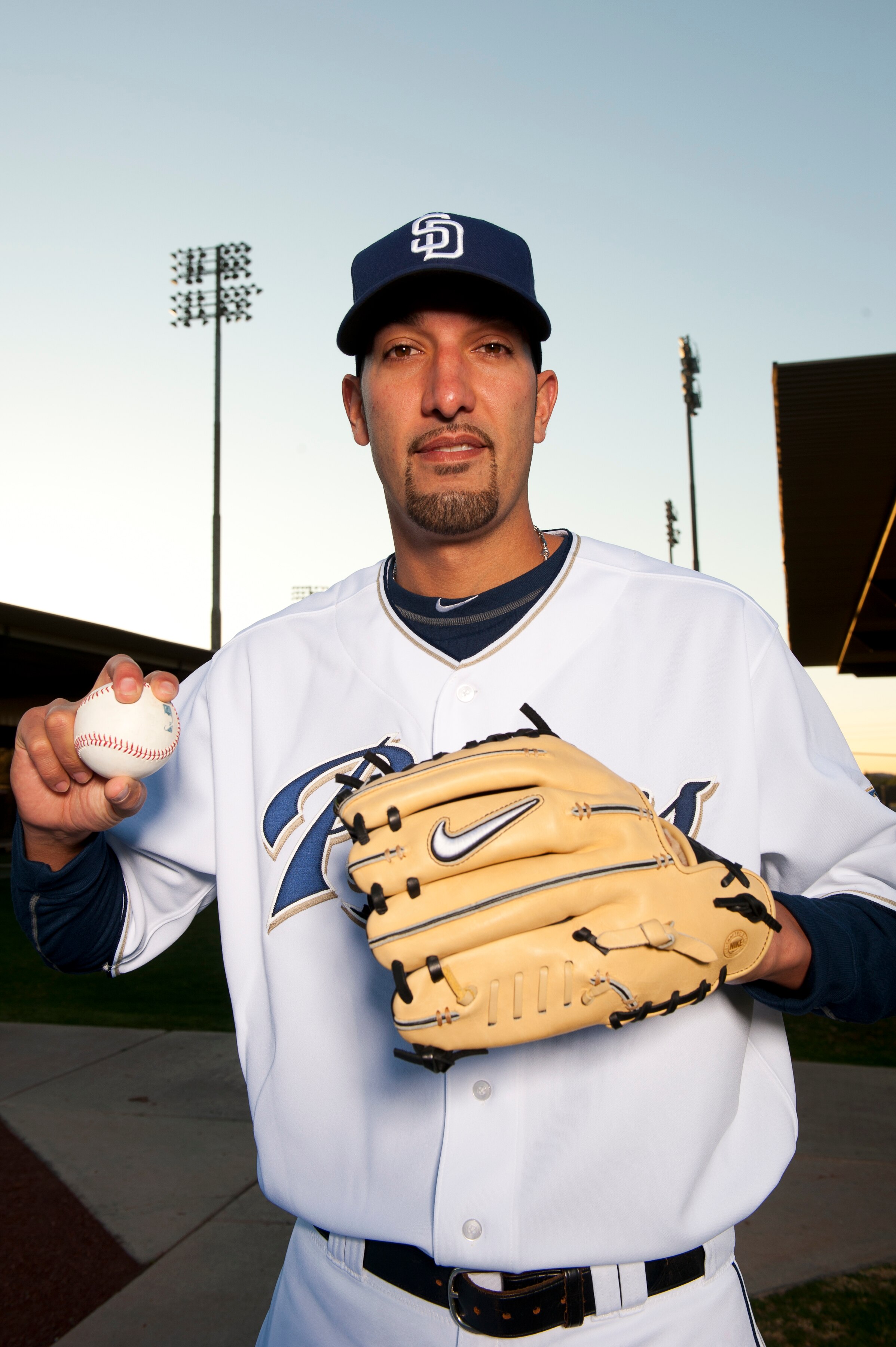 PEORIA, AZ - FEBRUARY 23: Mike Adams #37 of the San Diego Padres poses during their photo day at the Padres Spring Training Complex on February 23, 2011 in Peoria, Arizona. (Photo by Rob Tringali/Getty Images)
