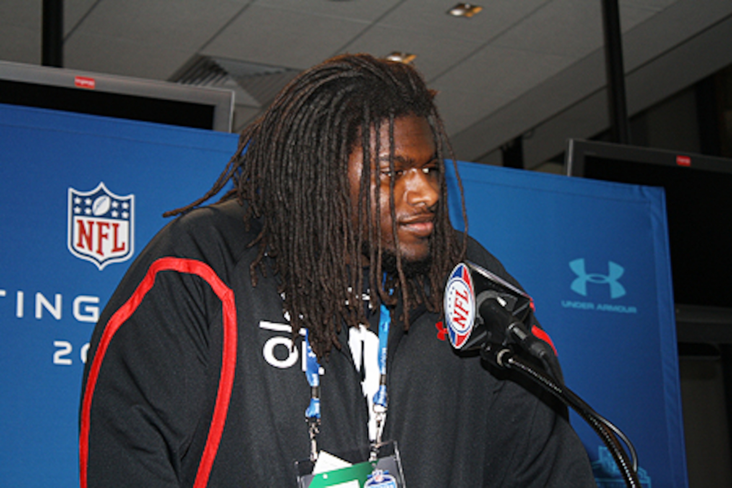 James Carpenter is looking like a middle round pick after the Combine and Pro Day. James Carpenter is looking like a middle round pick after the Combine and Pro Day.