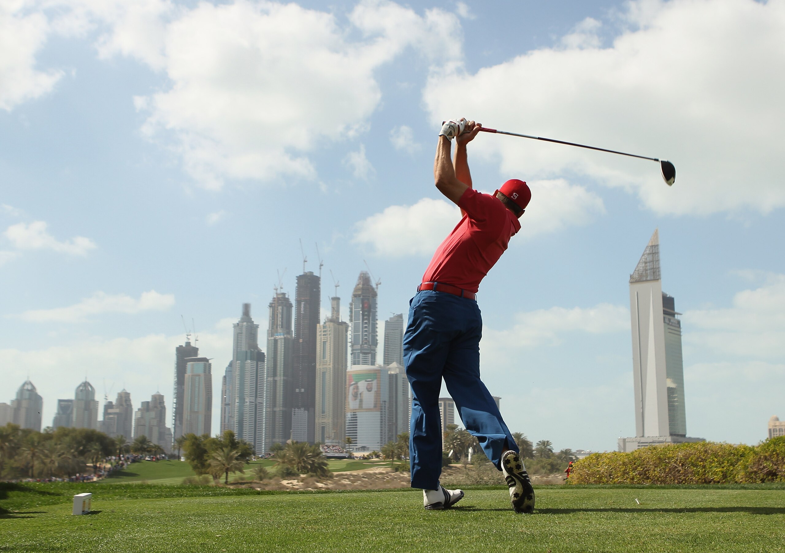 DUBAI, UNITED ARAB EMIRATES - FEBRUARY 13:  Sergio Garcia of Spain in action during the final round for the 2011 Omega Dubai desert Classic held on the Majilis Course at the Emirates Golf Club on February 13, 2011 in Dubai, United Arab Emirates.  (Photo b