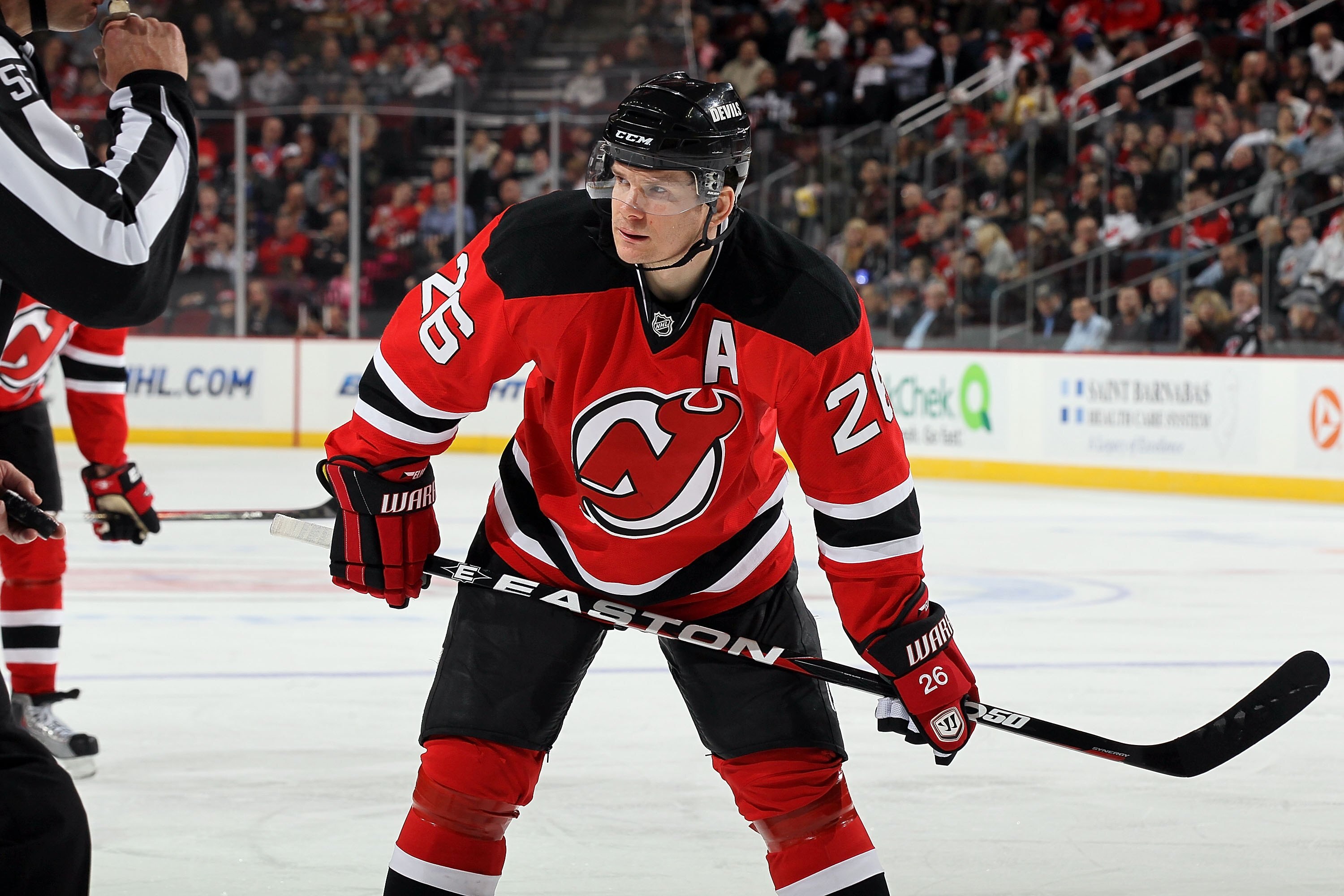 NEWARK, NJ - MARCH 08:  Patrik Elias #26 of the New Jersey Devils skates against the Ottawa Senators at the Prudential Center on March 8, 2011 in Newark, New Jersey. The Sens defeated the Devils 2-1.  (Photo by Jim McIsaac/Getty Images)