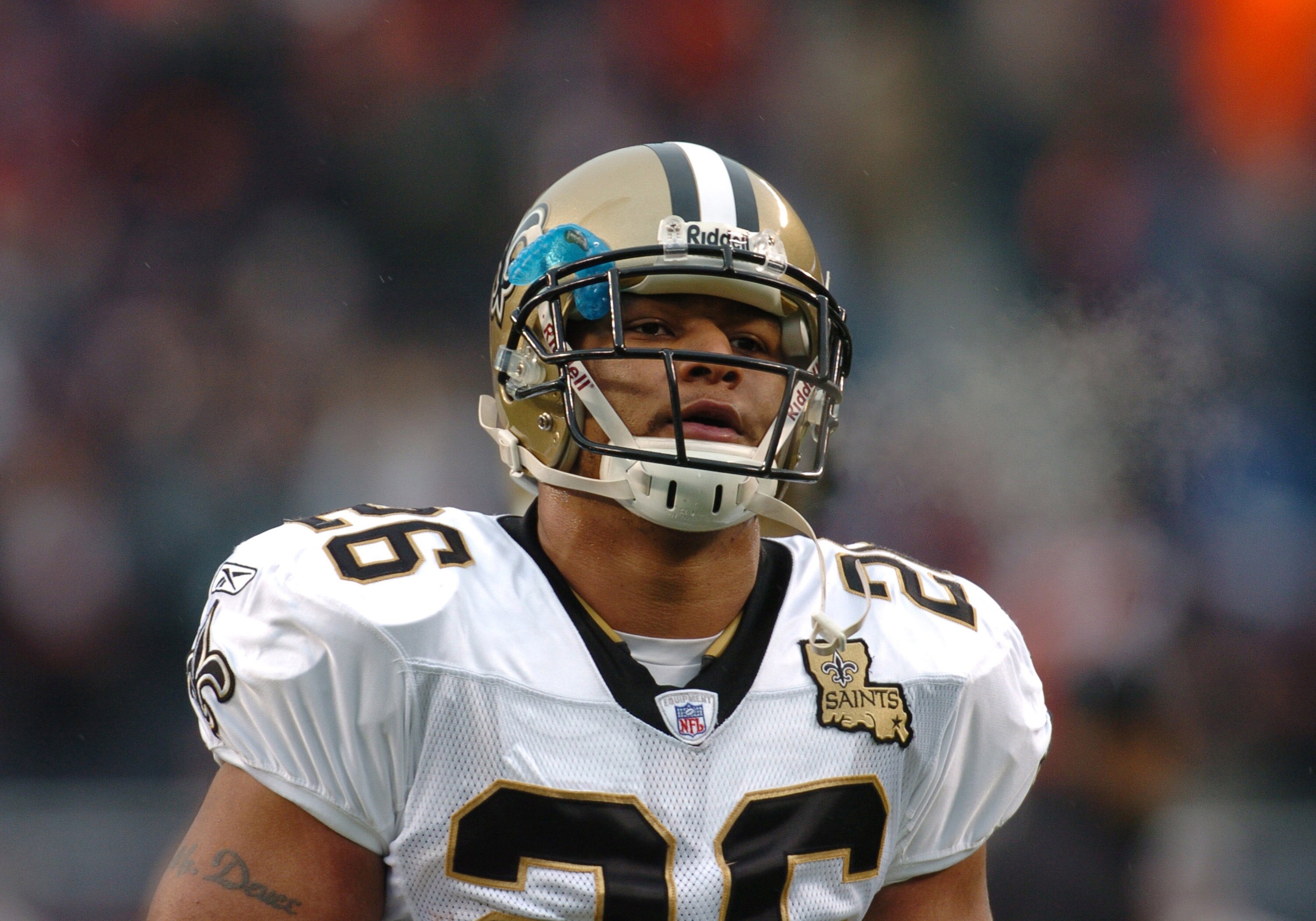 New Orleans Saints running back Deuce McCallister before play against the Chicago Bears in the NFC Championship game at Soldier Field in Chicago, Illinois on on January 21, 2007.  (Photo by Al Messerschmidt/Getty Images)