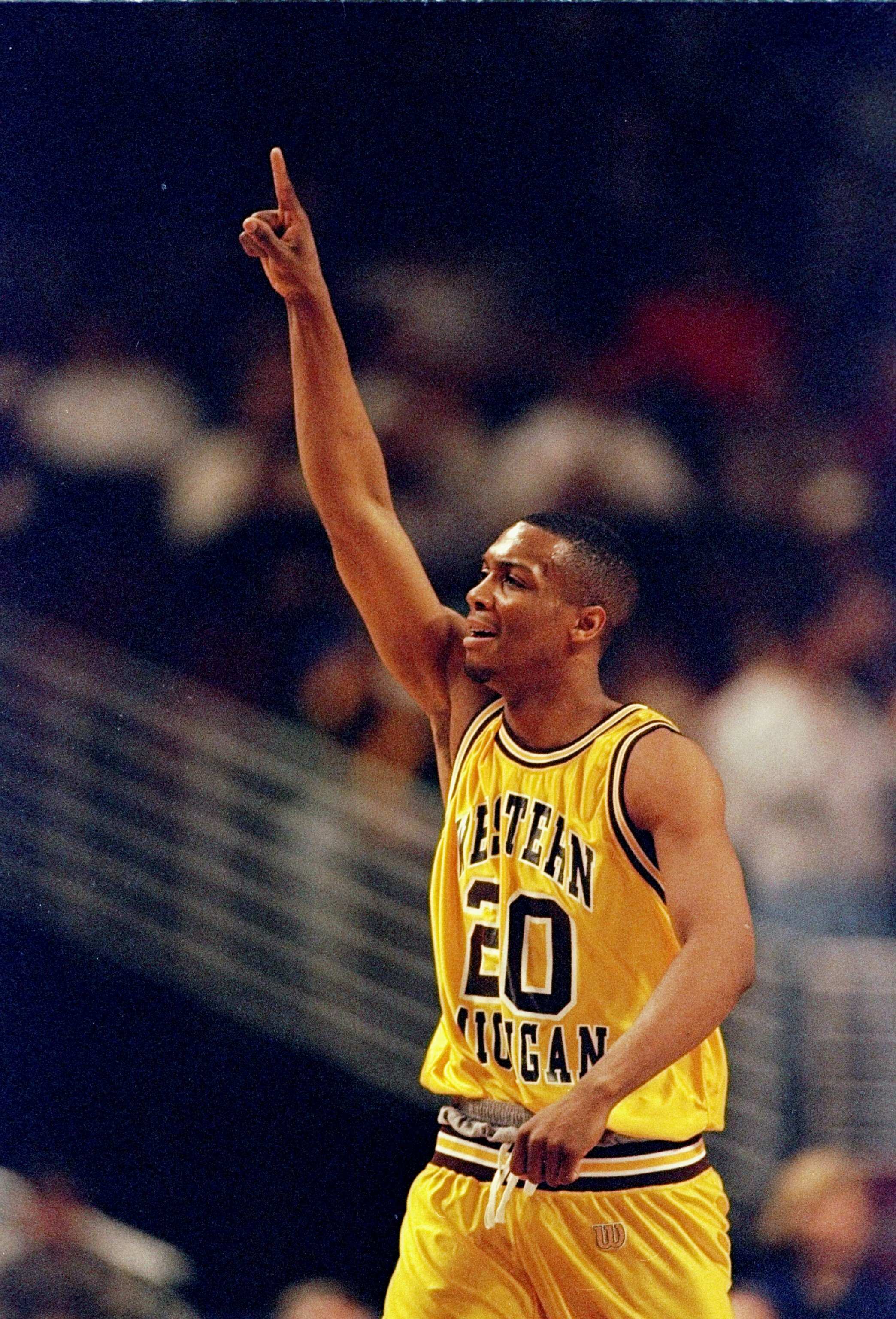 13 Mar 1998:  Guard Rashod Johnson of the Western Michigan Broncos in action during a game against the Clemson Tigers in the first round of the NCAA Tournament at the United Center in Chicago, Illinois.  Western Michigan defeated Clemson 75-72. Mandatory