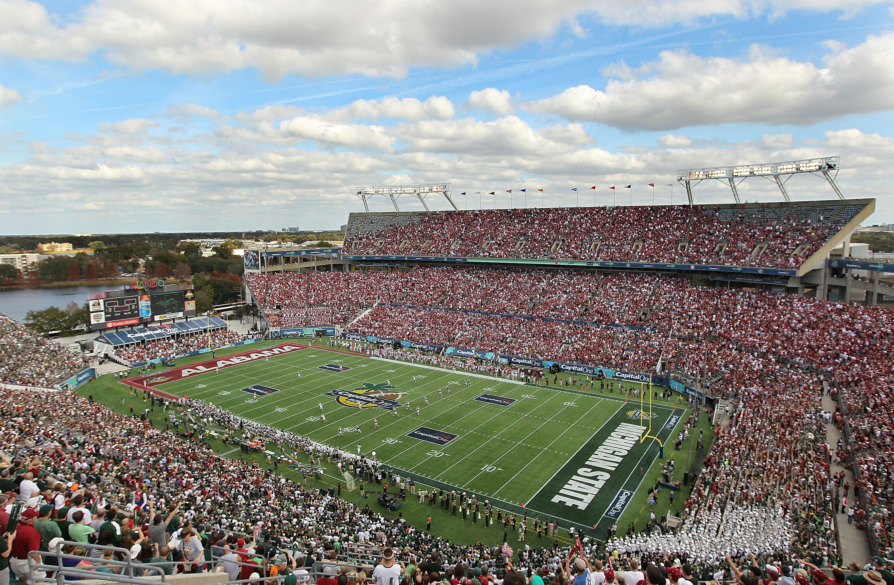 ORLANDO, FL - JANUARY 01: Fans fill the stadium during the Capitol One Bowl between the Alabama Crimson Tide and the Michigan State Spartans at the Florida Citrus Bowl on January 1, 2011 in Orlando, Florida.  (Photo by Mike Ehrmann/Getty Images)
