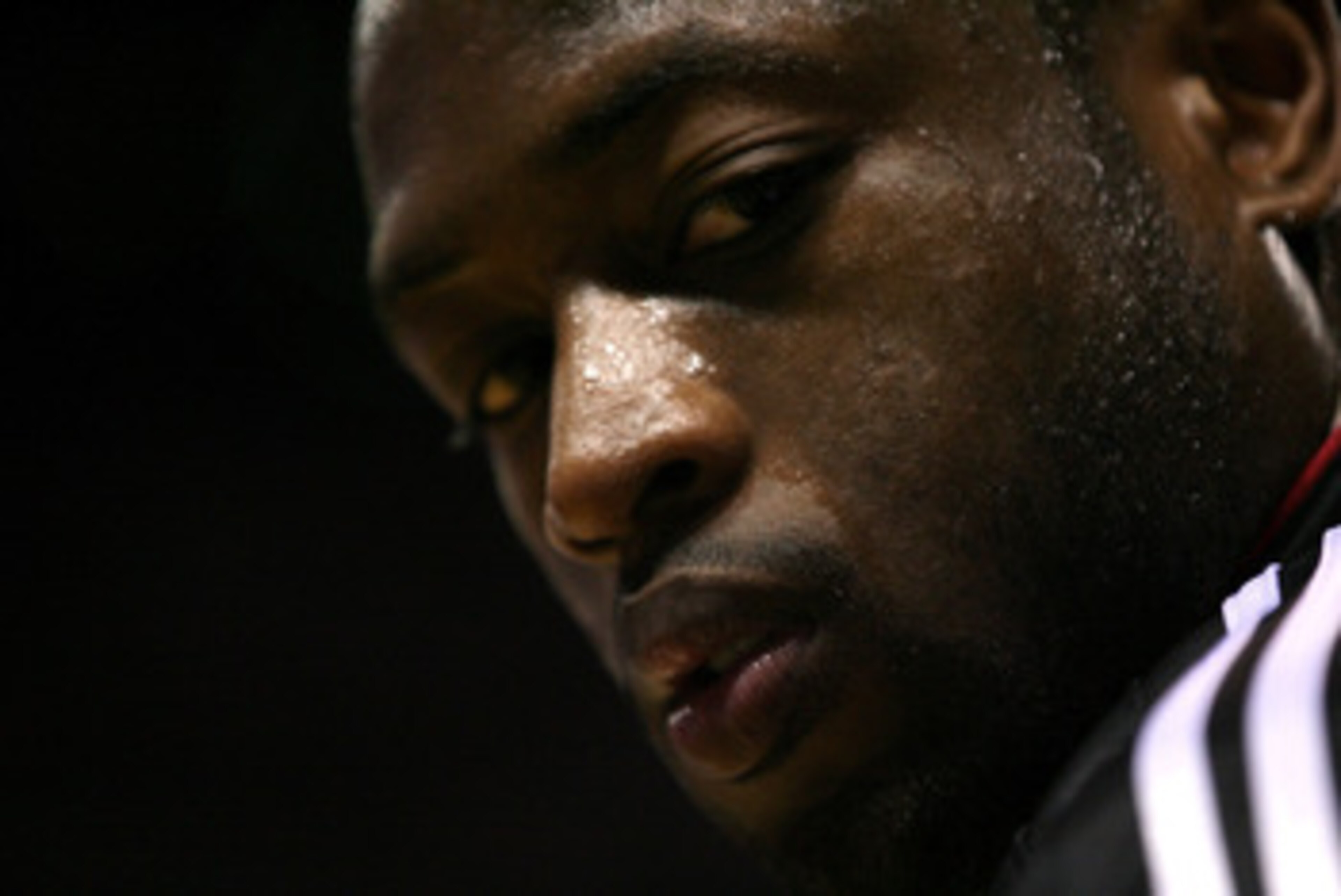 MIAMI, FL - MAY 22:  Dwyane Wade #3 of the Miami Heat looks on against the Chicago Bulls during pregame in Game Three of the Eastern Conference Finals during the 2011 NBA Playoffs on May 22, 2011 at American Airlines Arena in Miami, Florida.  NOTE TO USER