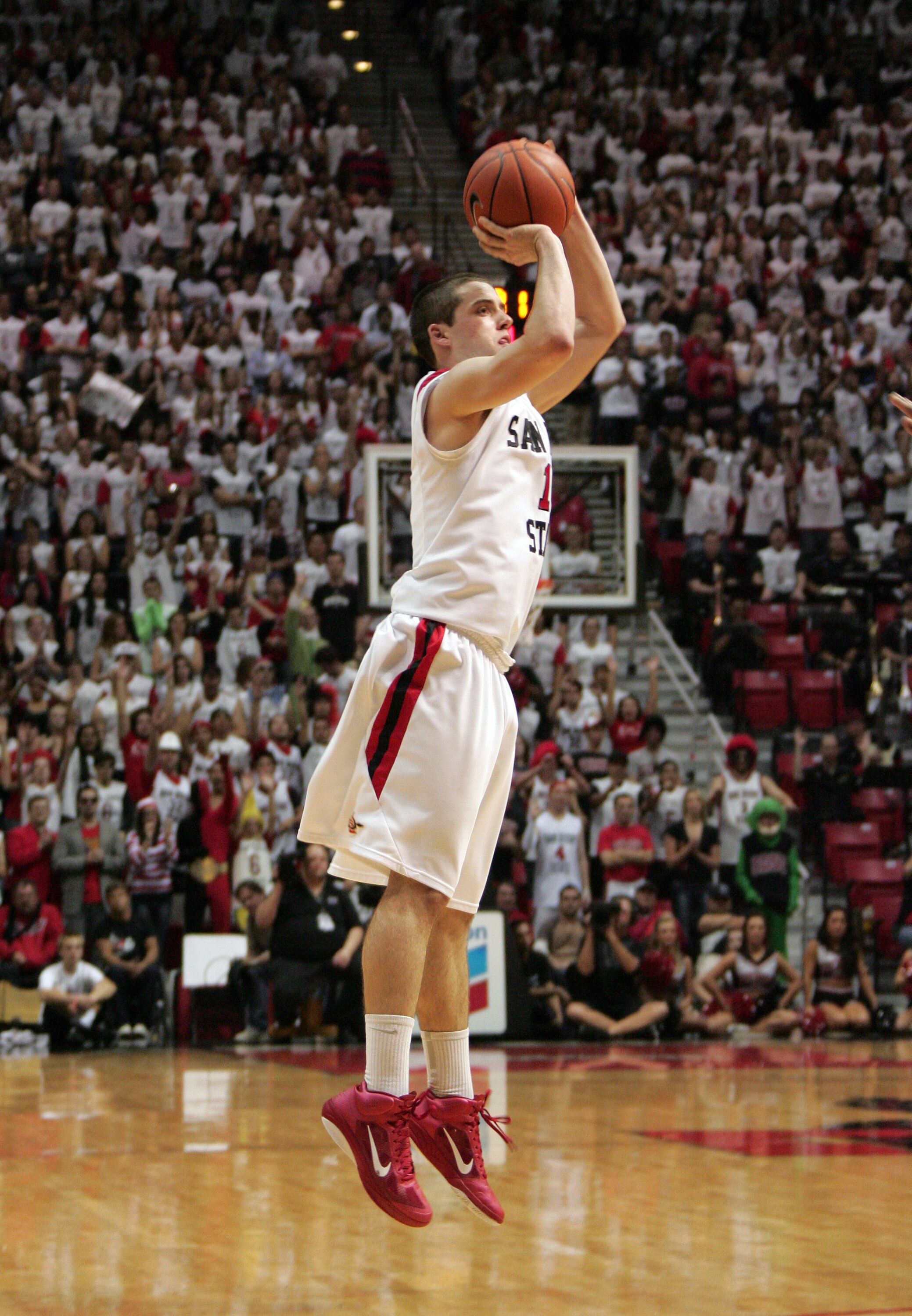 SAN DIEGO, CA - FEBRUARY 5:  James Rahon #11 of San Diego State against TCU at Cox Arena on February 5, 2011 in San Diego. SDSU beat TCU 60-53.  (Photo by Kent Horner/Getty Images)