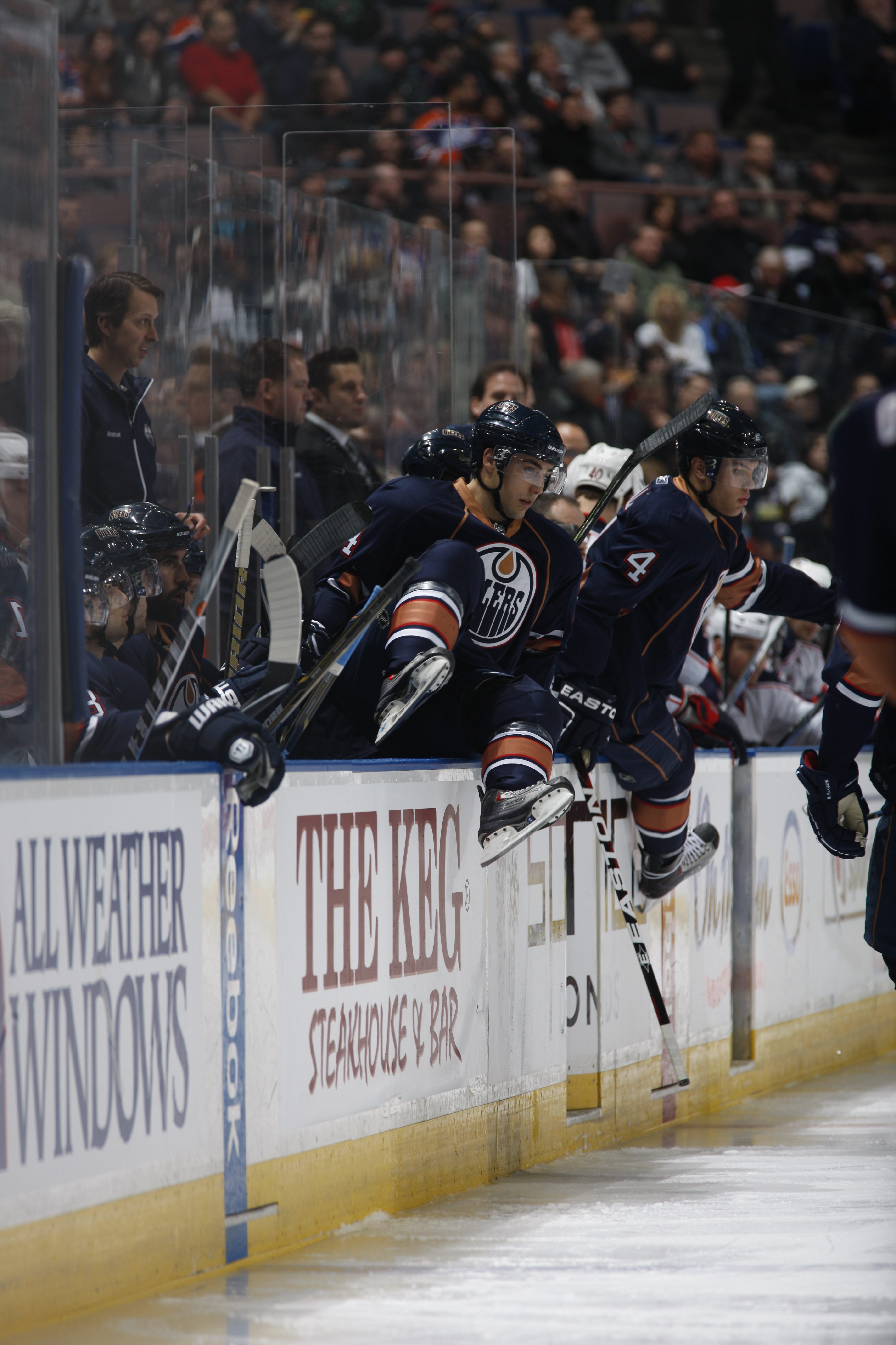 EDMONTON, CANADA - DECEMBER 16: Jordan Eberle #14 of the Edmonton Oilers during the game against the Columbus Blue Jackets on December 16, 2010 at Rexall Place in Edmonton, Alberta, Canada. (Photo by Dale MacMillan/Getty Images)
