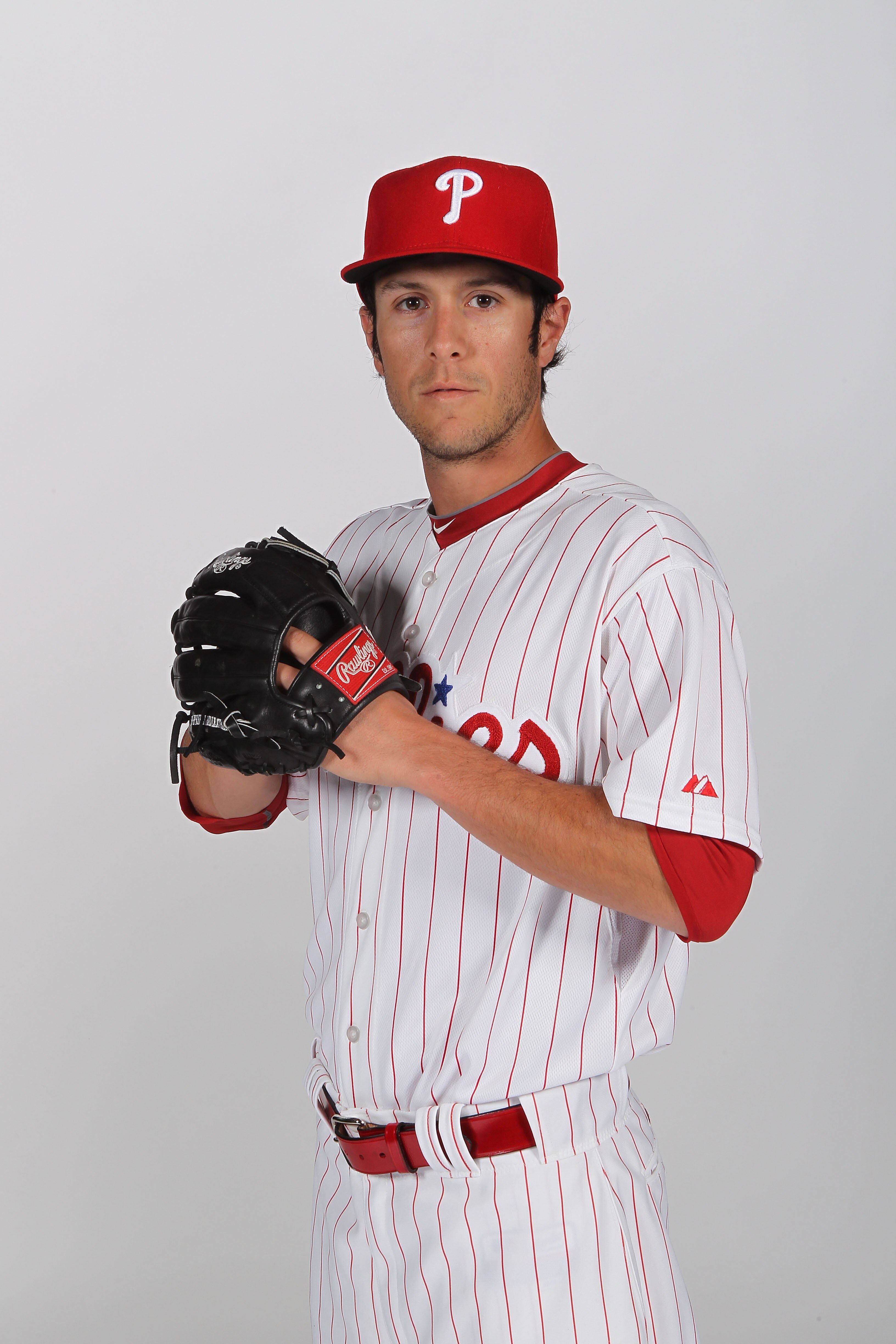 CLEARWATER, FL - FEBRUARY 22:  Michael Stutes #68 of the Philadelphia Phillies poses for a photo during Spring Training Media Photo Day at Bright House Networks Field on February 22, 2011 in Clearwater, Florida.  (Photo by Nick Laham/Getty Images)
