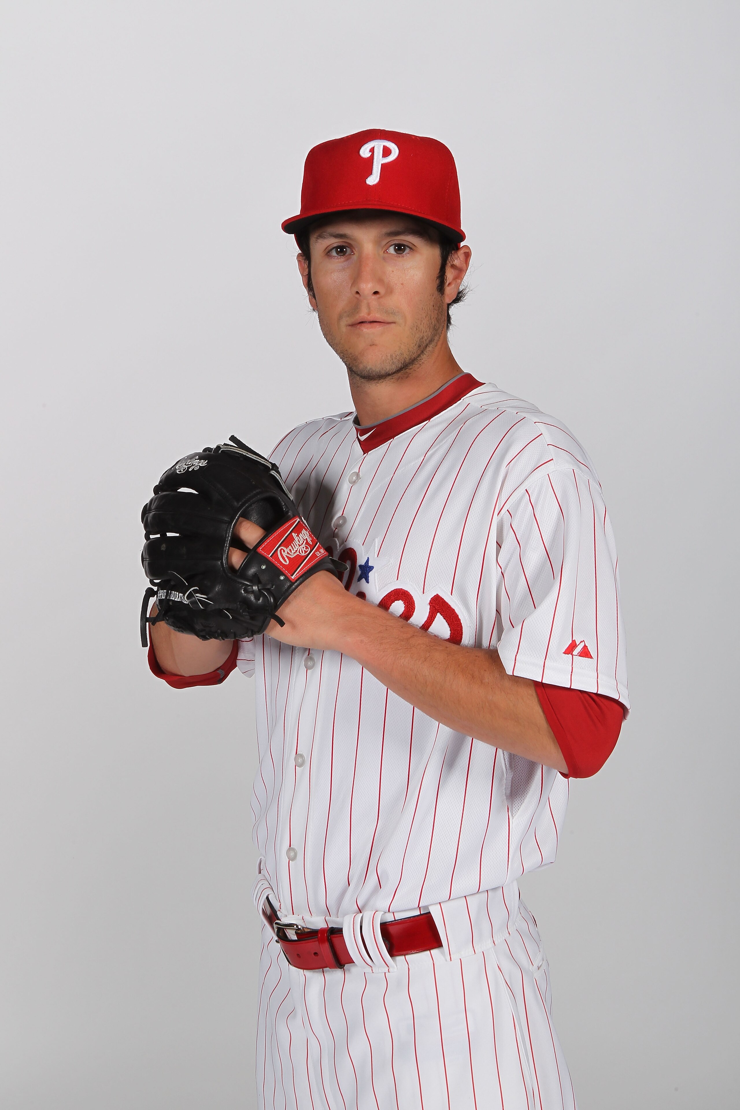 CLEARWATER, FL - FEBRUARY 22:  Michael Stutes #68 of the Philadelphia Phillies poses for a photo during Spring Training Media Photo Day at Bright House Networks Field on February 22, 2011 in Clearwater, Florida.  (Photo by Nick Laham/Getty Images)