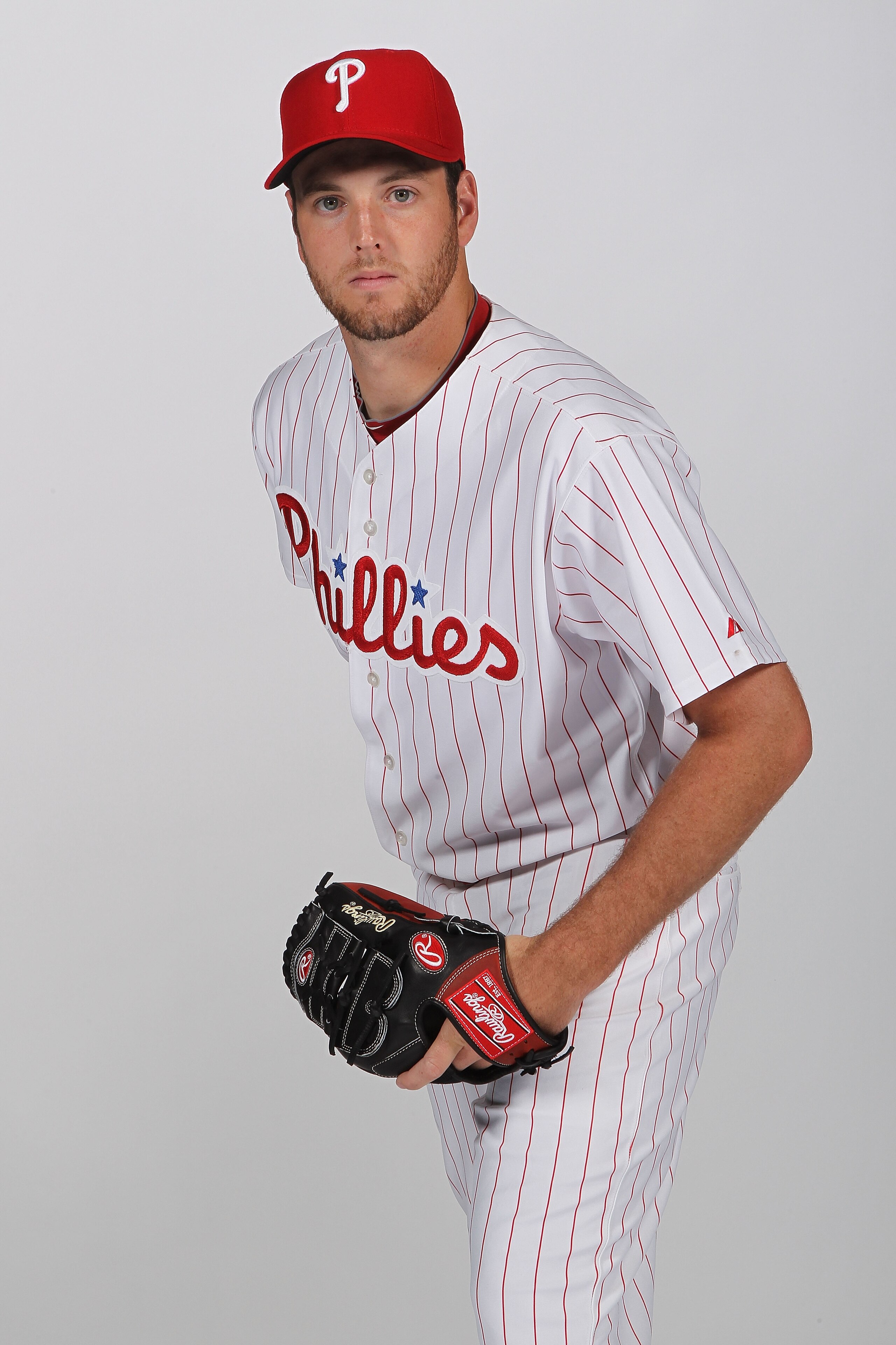 CLEARWATER, FL - FEBRUARY 22:  Scott Mathieson #47 of the Philadelphia Phillies poses for a photo during Spring Training Media Photo Day at Bright House Networks Field on February 22, 2011 in Clearwater, Florida.  (Photo by Nick Laham/Getty Images)