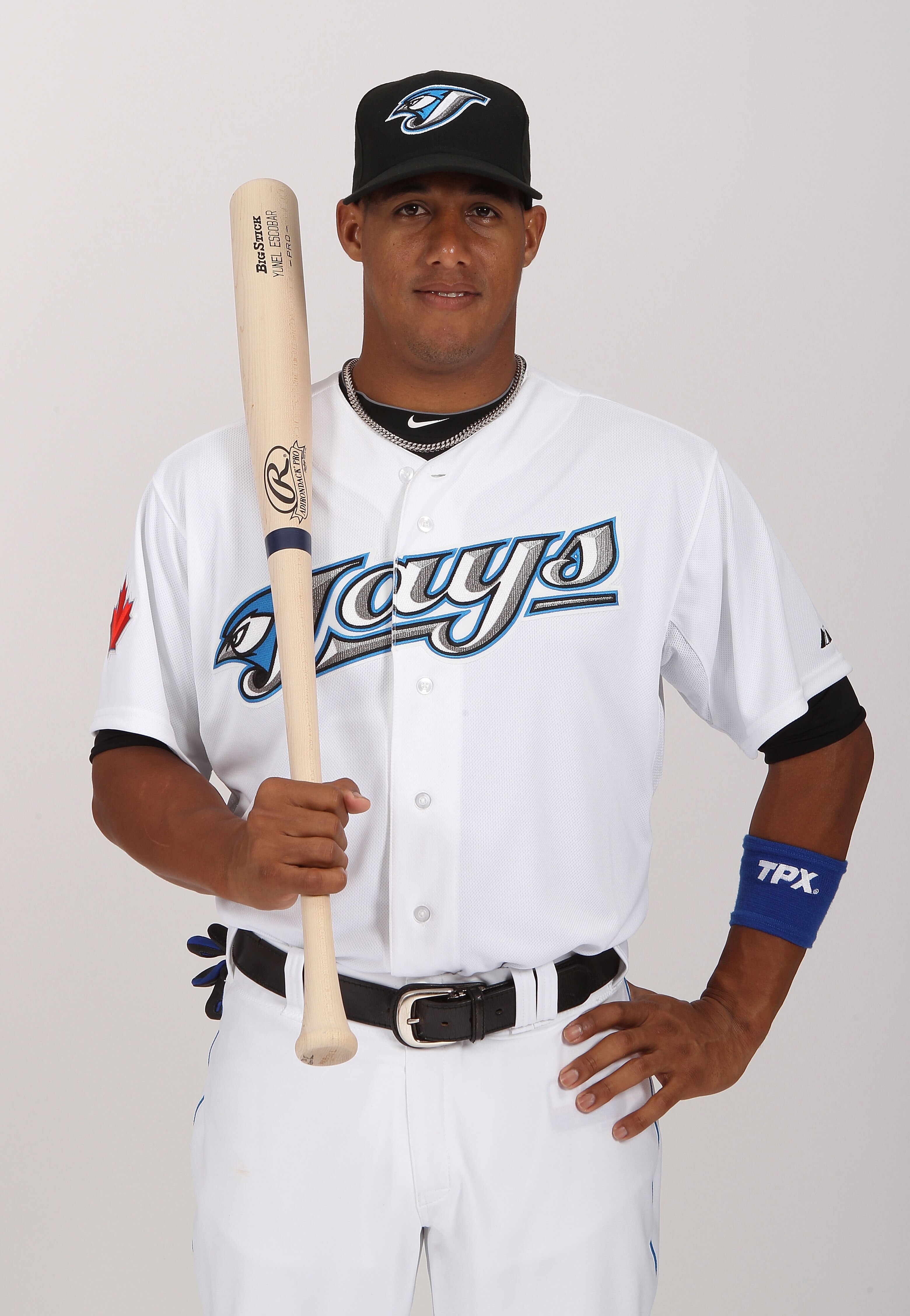 DUNEDIN, FL - FEBRUARY 20:  Yunel Escobar #5 of the Toronto Blue Jays poses during photo day at Florida Auto Exchange Stadium on February 20, 2011 in Dunedin, Florida.  (Photo by Nick Laham/Getty Images)