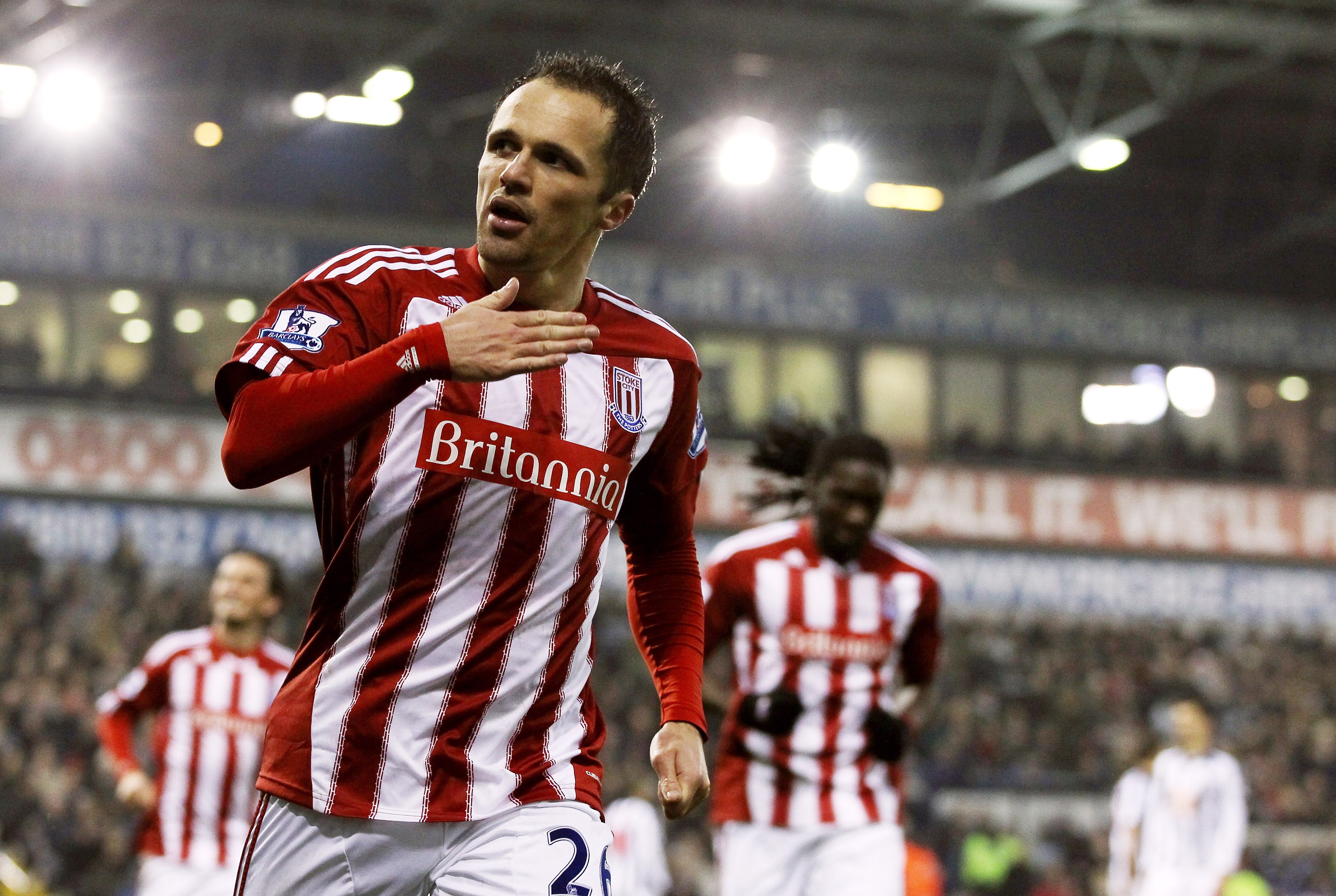 WEST BROMWICH, ENGLAND - NOVEMBER 20:  Matthew Etherington of Stoke celebrates after scoring his team's first goal during the Barclays Premier League match between West Bromwich Albion and Stoke City at The Hawthorns on November 20, 2010 in West Bromwich,