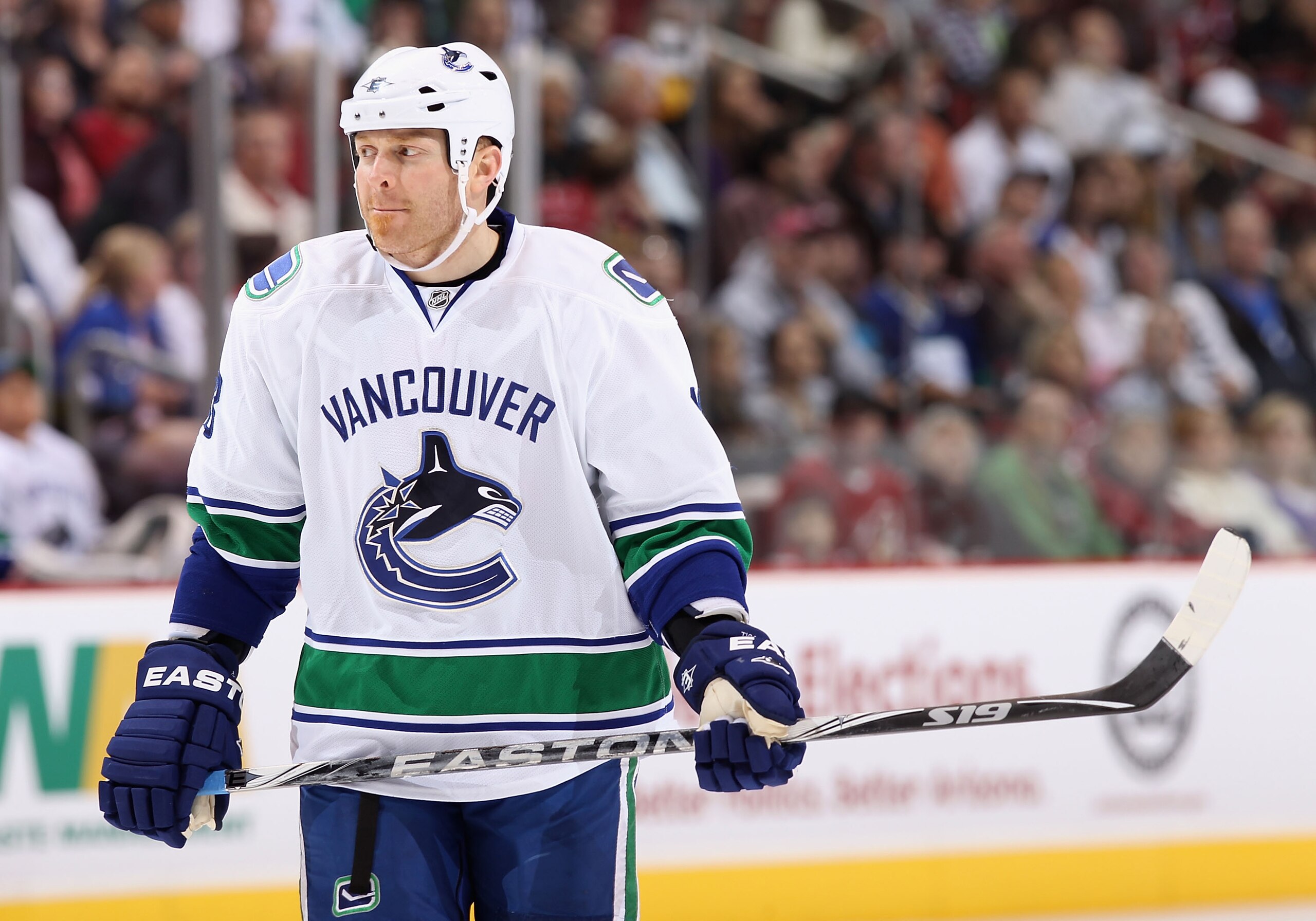 GLENDALE, AZ - MARCH 08:  Raffi Torres #13 of the Vancouver Canucks during the NHL game against the Phoenix Coyotes at Jobing.com Arena on March 8, 2011 in Glendale, Arizona. The Canucks defeated the Coyotes 4-3 in overtime.  (Photo by Christian Petersen/