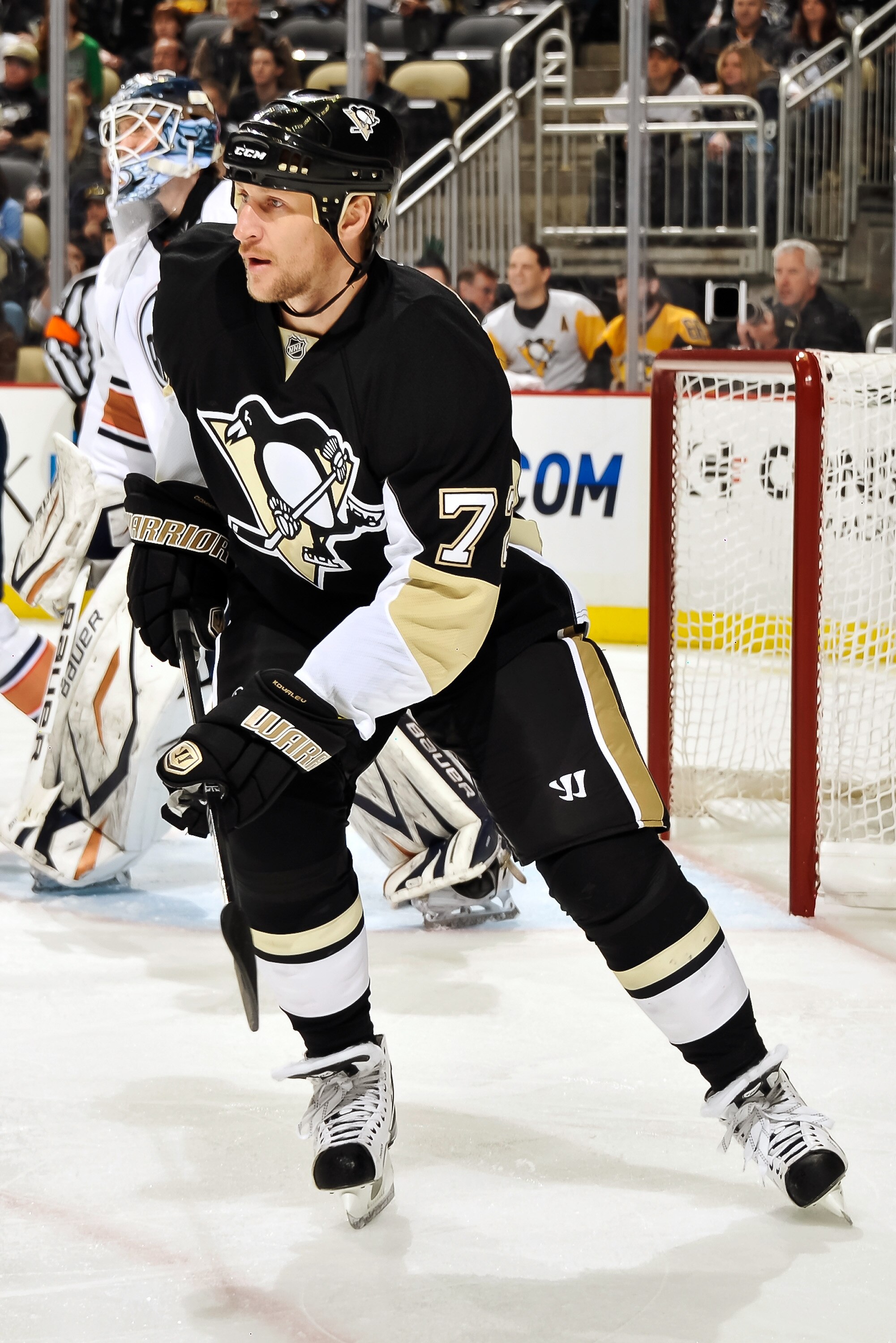 PITTSBURGH, PA - MARCH 13:  Alex Kovalev #72 of the Pittsburgh Penguins skates against the Edmonton Oilers on March 13, 2011 at CONSOL Energy Center in Pittsburgh, Pennsylvania.  (Photo by Jamie Sabau/Getty Images)