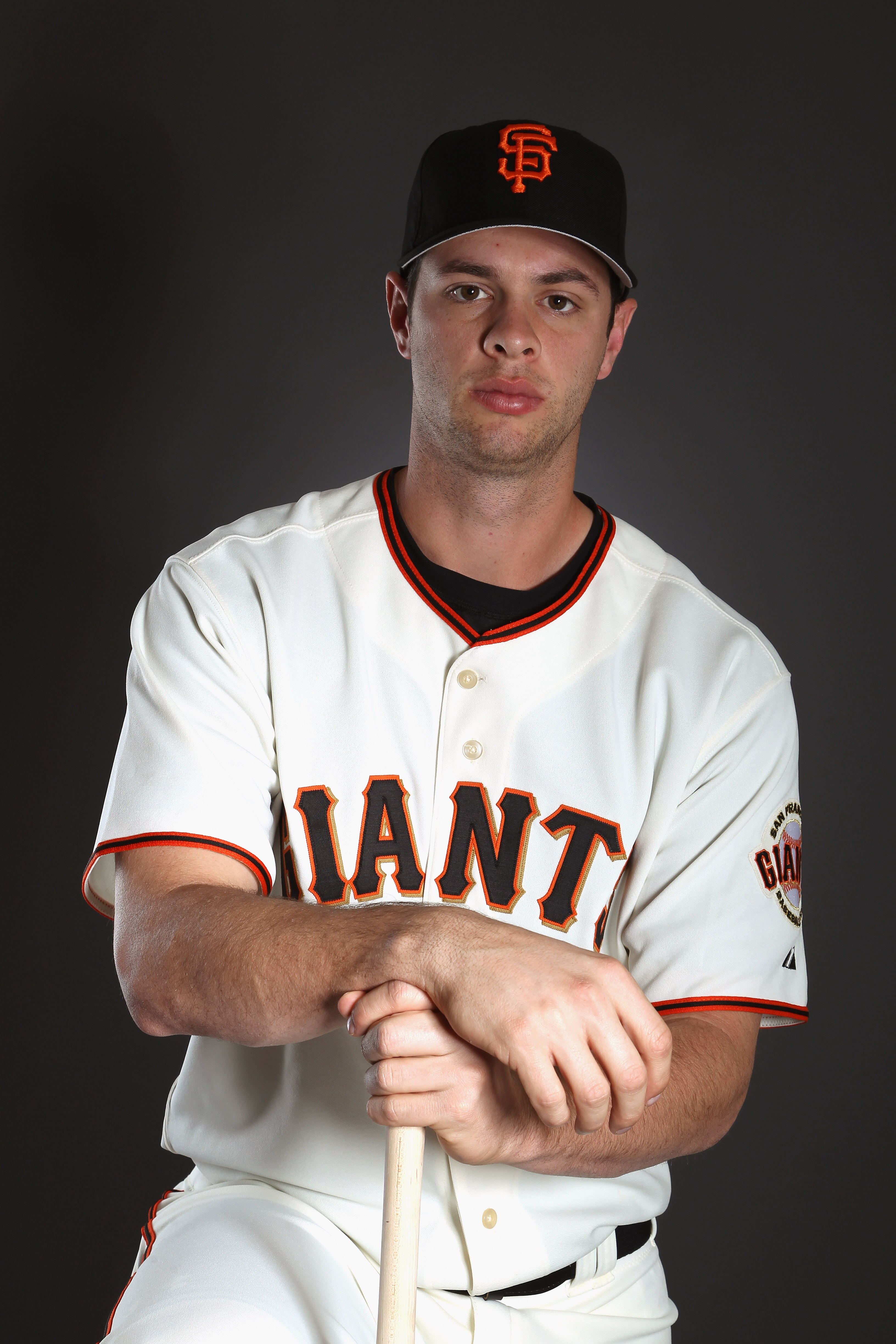 SCOTTSDALE, AZ - FEBRUARY 23:  Brandon Belt #9 of the San Francisco Giants poses for a portrait during media photo day at Scottsdale Stadium on February 23, 2011 in Scottsdale, Arizona.  (Photo by Ezra Shaw/Getty Images)