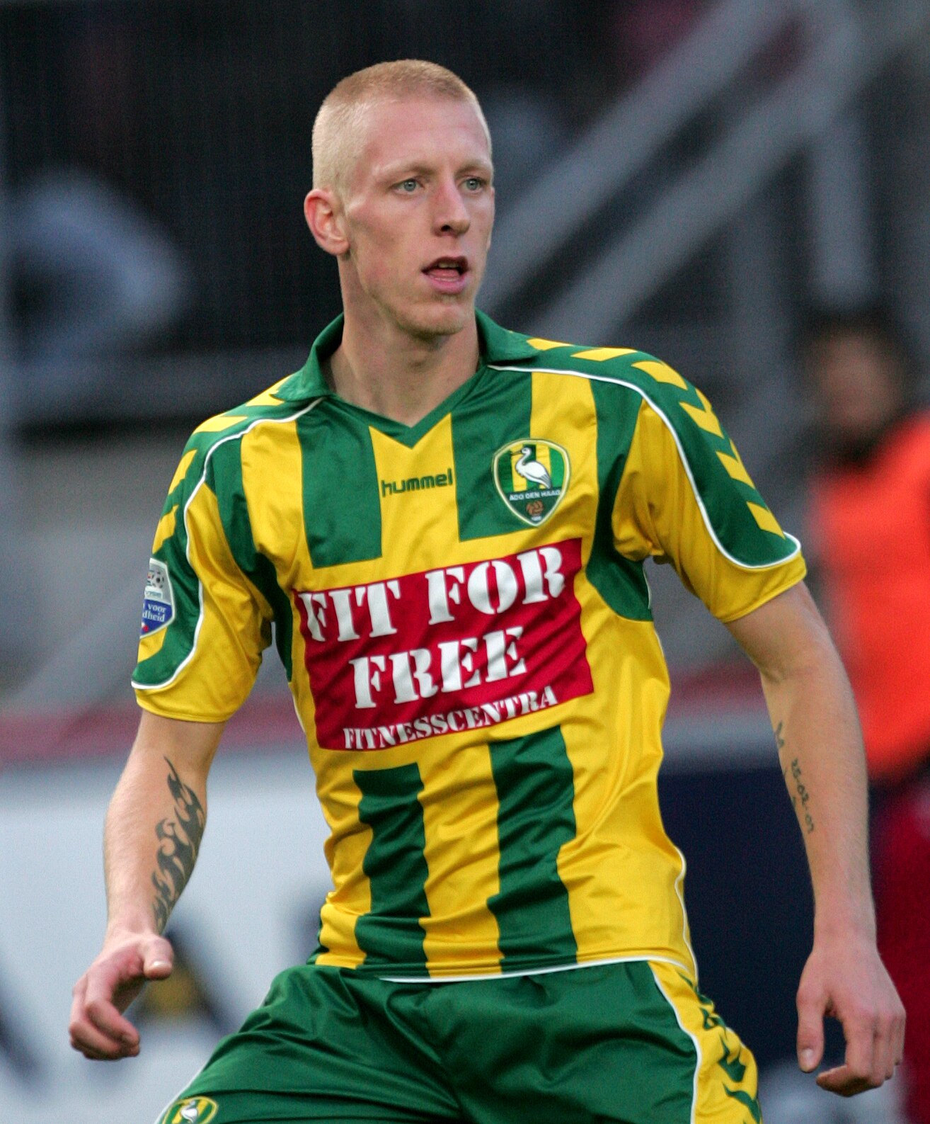 ENSCHEDE, NETHERLANDS - OCTOBER 24: Lex Immers of ADO Den Haage in action during the Eredivisie match between FC Twente and  ADO Den Haag at 'the 'Grolsch Veste' Stadium'on October 24, 2010  in Enschede, Netherlands. (Photo by Anoek De Groot/EuroFootball/