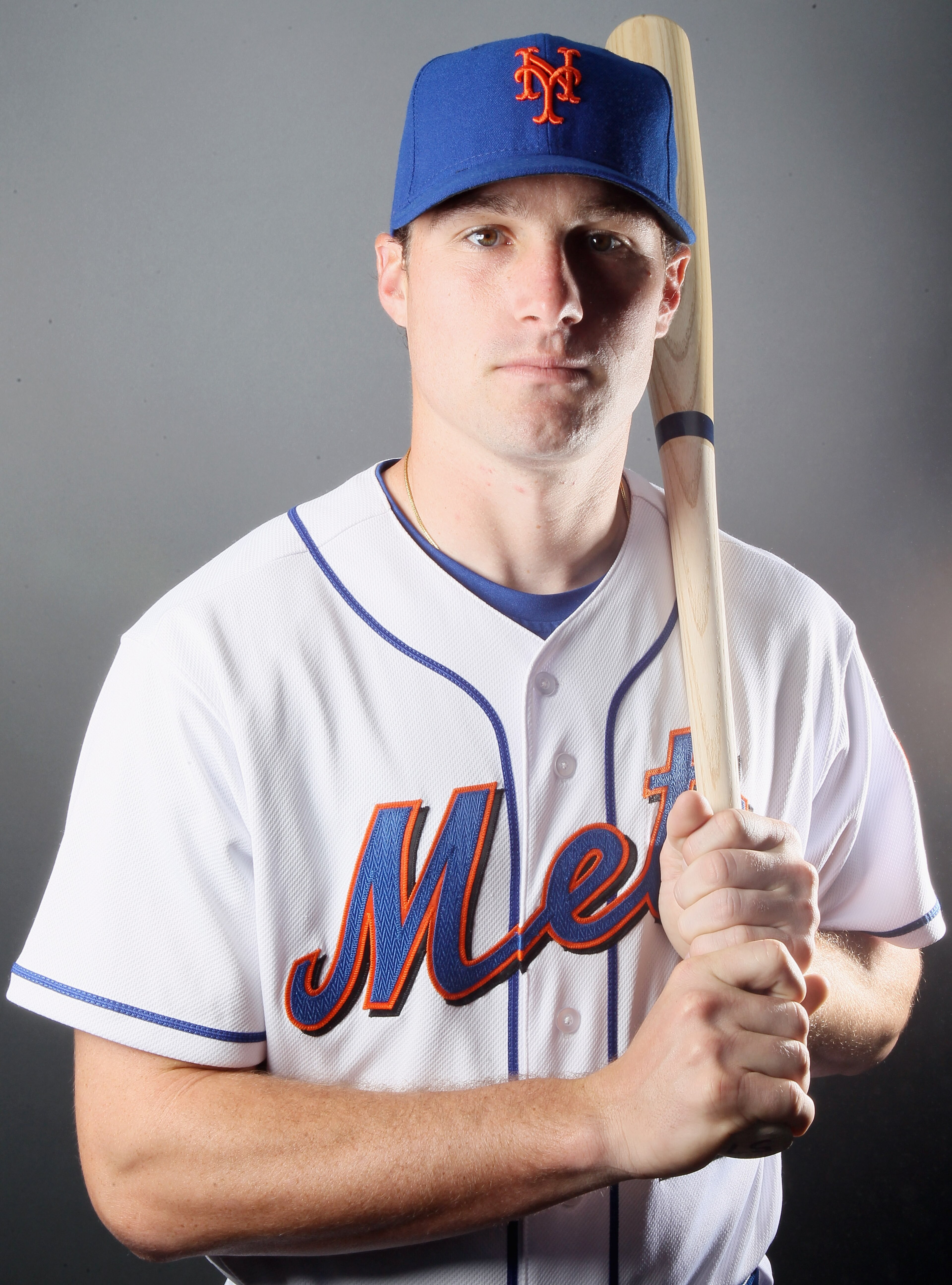 PORT ST. LUCIE, FL - FEBRUARY 24:  RY 24:  RY 24:  Daniel Murphy #28 of the New York Mets poses for a portrait during the New York Mets Photo Day on February 24, 2011 at Digital Domain Park in Port St. Lucie, Florida.  (Photo by Elsa/Getty Images)