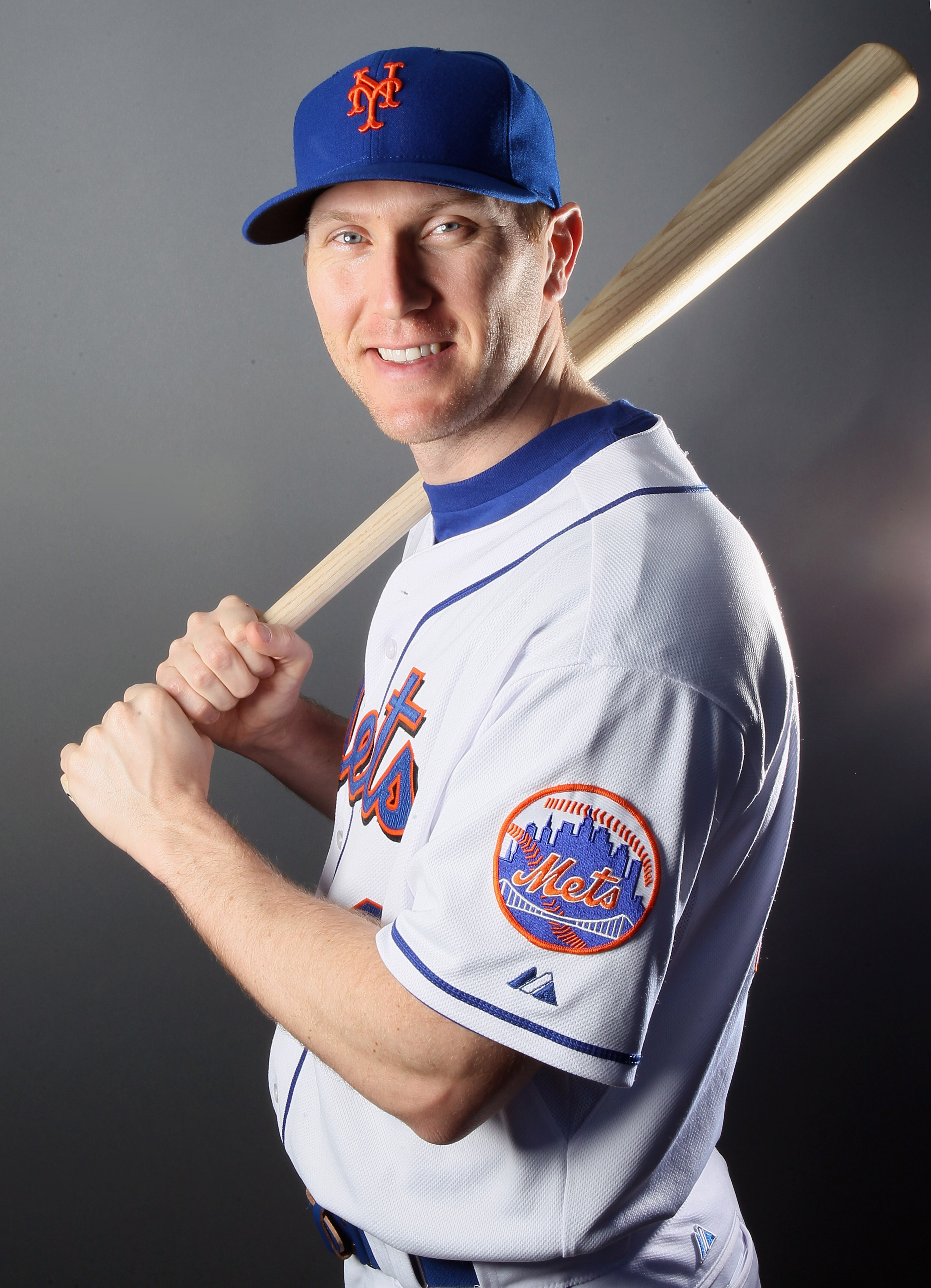 PORT ST. LUCIE, FL - FEBRUARY 24:  Jason Bay #44 of the New York Mets poses for a portrait during the New York Mets Photo Day on February 24, 2011 at Digital Domain Park in Port St. Lucie, Florida.  (Photo by Elsa/Getty Images)