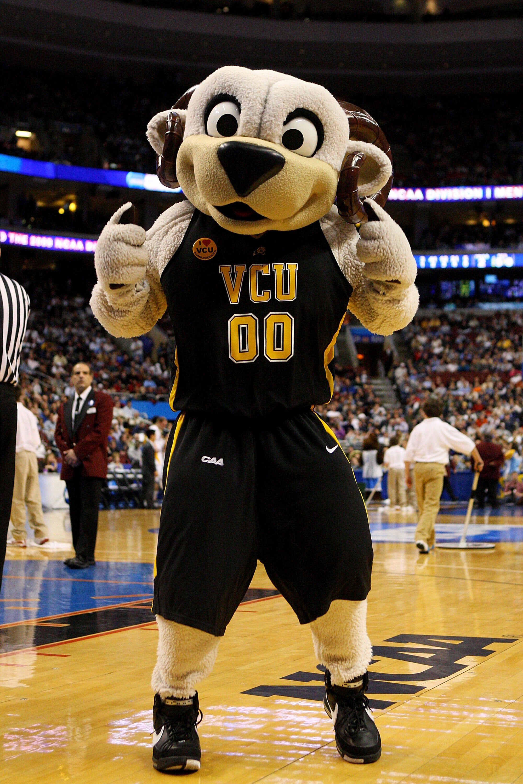 PHILADELPHIA - MARCH 19:  The VCU mascot performs during the game against the UCLA Bruins  during the first round of the NCAA Division I Men's Basketball Tournament at the Wachovia Center on March 19, 2009 in Philadelphia, Pennsylvania.  (Photo by Jim McI