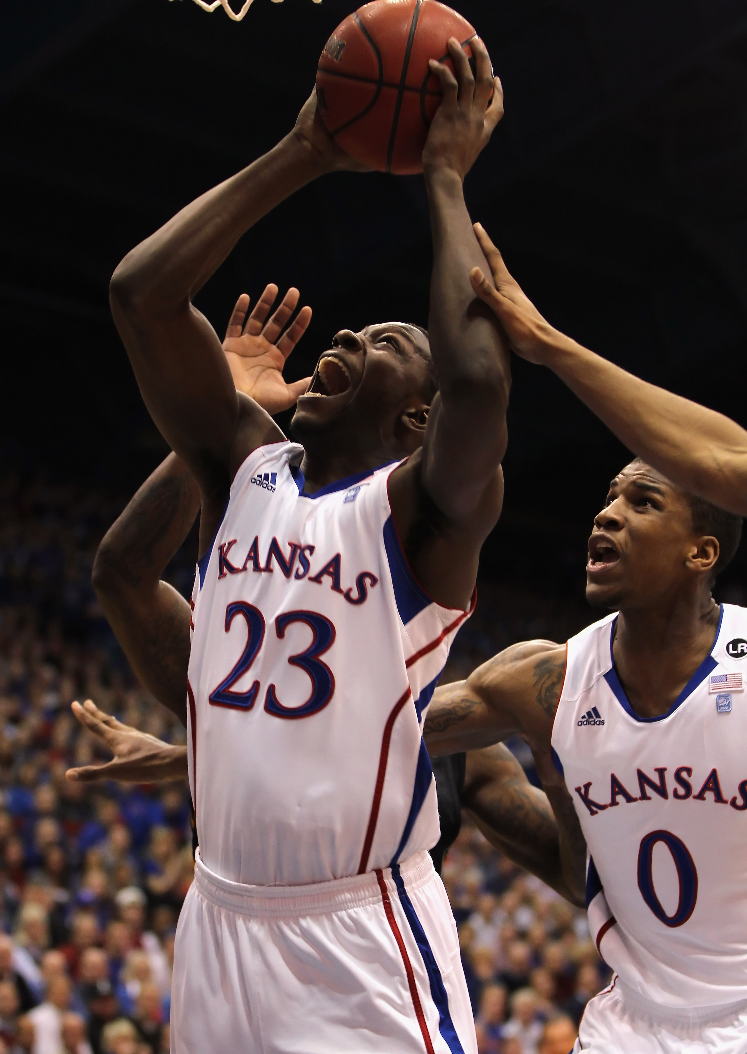 LAWRENCE, KS - FEBRUARY 07: Mario Little #23 of the Kansas Jayhawks shoots during the game against the Missouri Tigers on February 7, 2011 at Allen Fieldhouse in Lawrence, Kansas. (Photo by Jamie Squire/Getty Images) LAWRENCE, KS - FEBRUARY 07: Mario Little #23 of the Kansas Jayhawks shoots during the game against the Missouri Tigers on February 7, 2011 at Allen Fieldhouse in Lawrence, Kansas. (Photo by Jamie Squire/Getty Images)