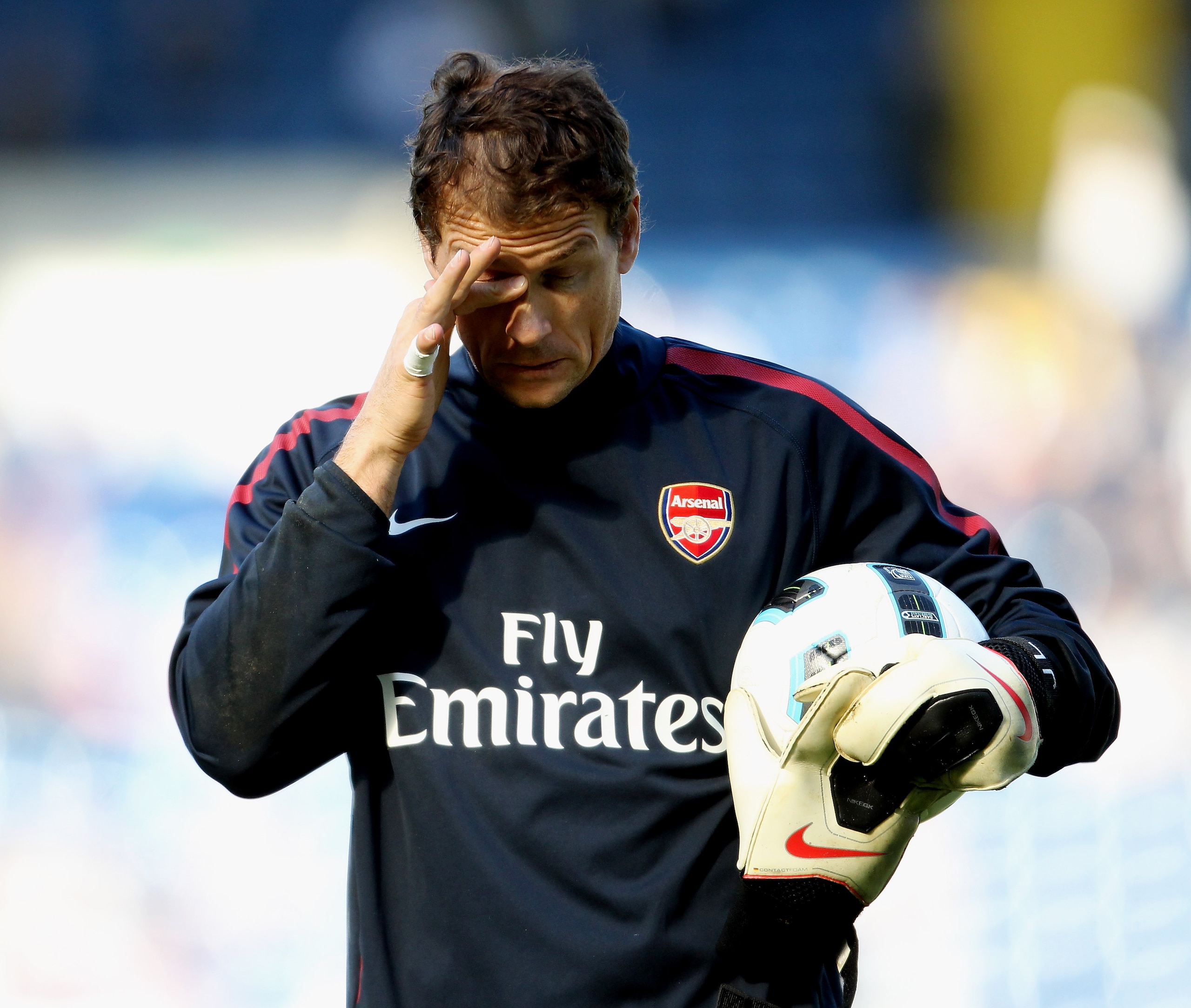 WEST BROMWICH, ENGLAND - MARCH 19:  Jens Lehmann of Arsenal prior to the Barclays Premier League match between West Bromwich Albion and Arsenal at The Hawthorns on March 19, 2011 in West Bromwich, England.  (Photo by Scott Heavey/Getty Images)