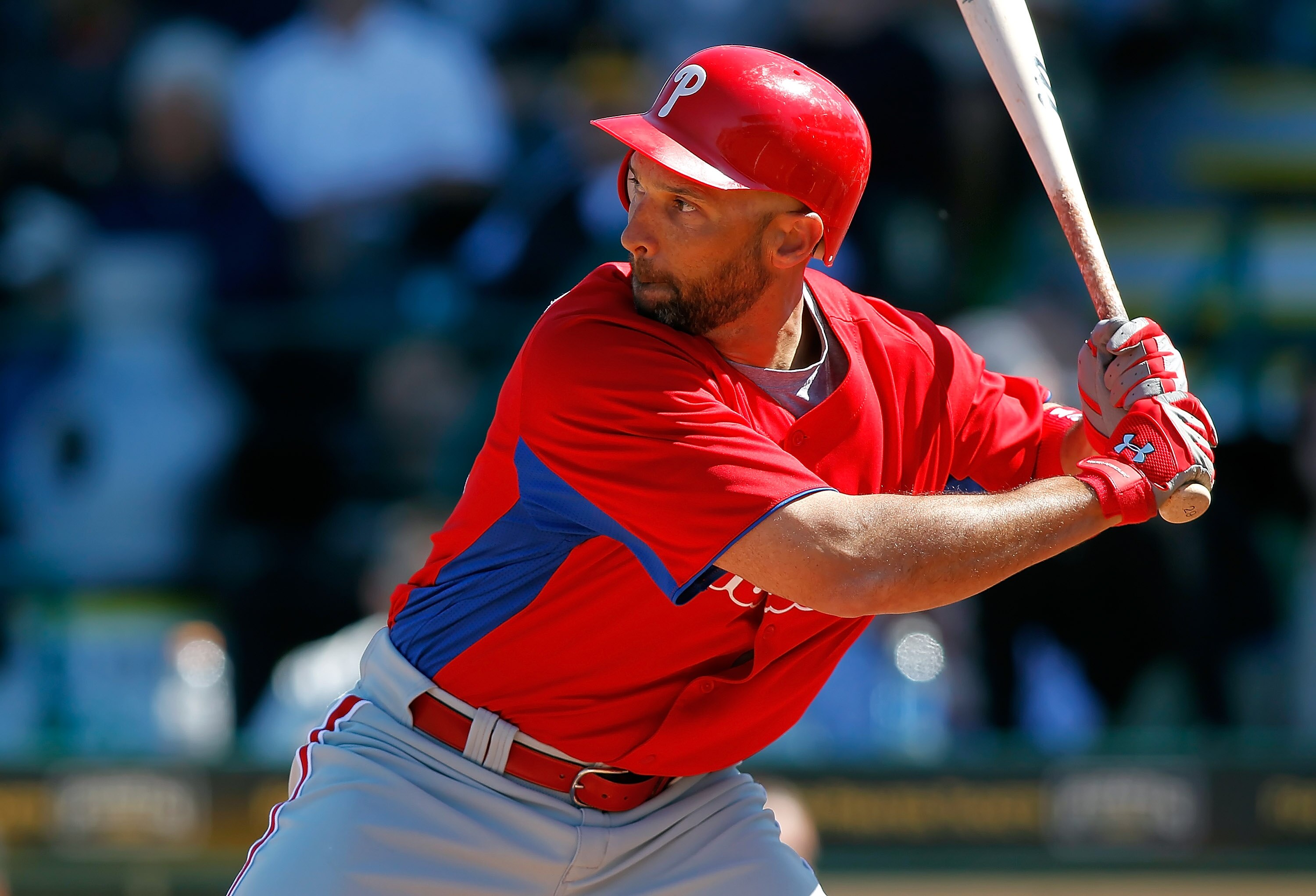 BRADENTON, FL - MARCH 12:  Outfielder Raul Ibanez #29 of the Philadelphia Phillies bats against the Pittsburgh Pirates during a Grapefruit League Spring Training Game at McKechnie Field on March 12, 2011 in Bradenton, Florida.  (Photo by J. Meric/Getty Im