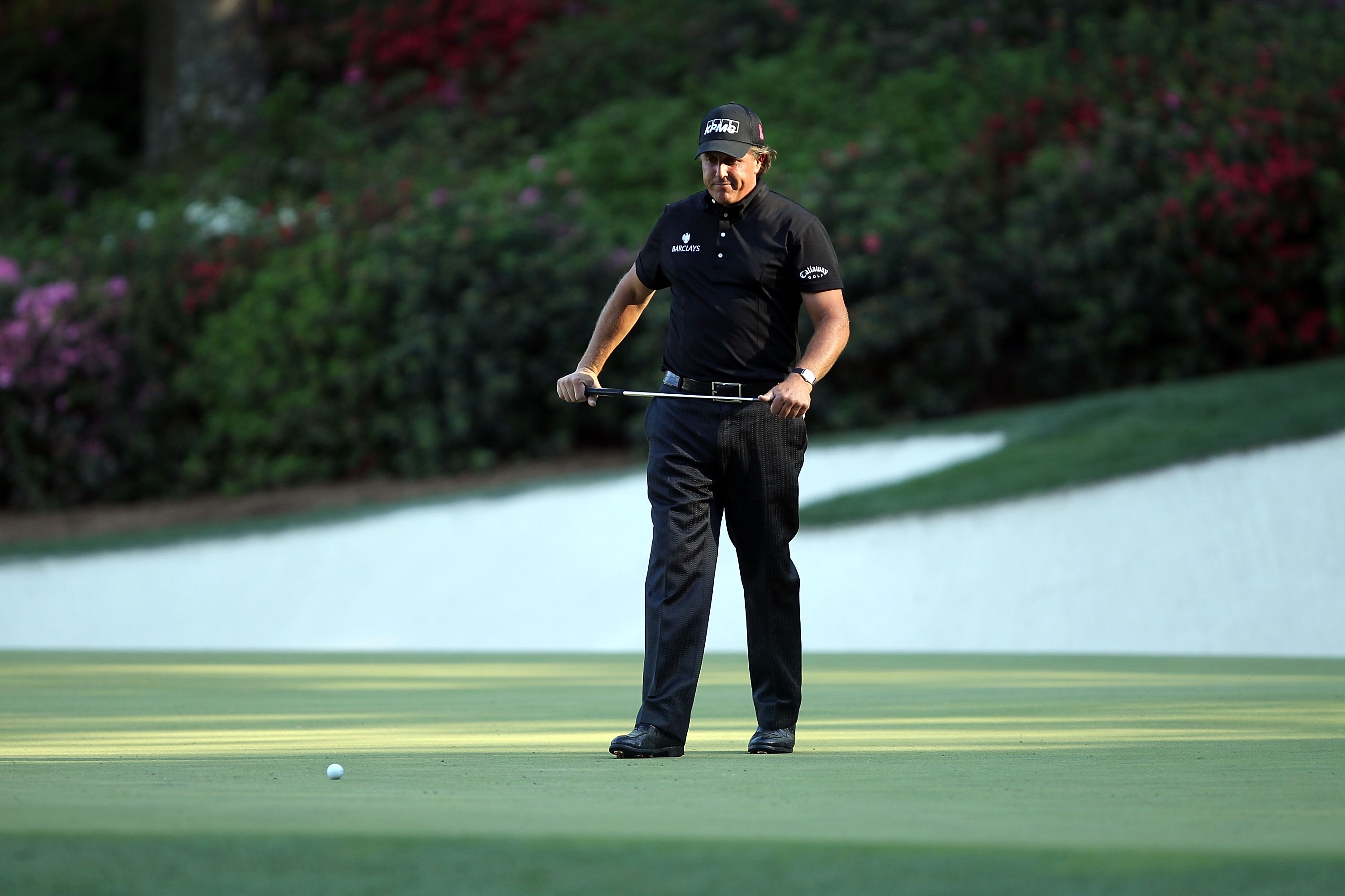 AUGUSTA, GA - APRIL 11:  Phil Mickelson during the final round of the 2010 Masters Tournament at Augusta National Golf Club on April 11, 2010 in Augusta, Georgia.  (Photo by Streeter Lecka/Getty Images for Golf Week)