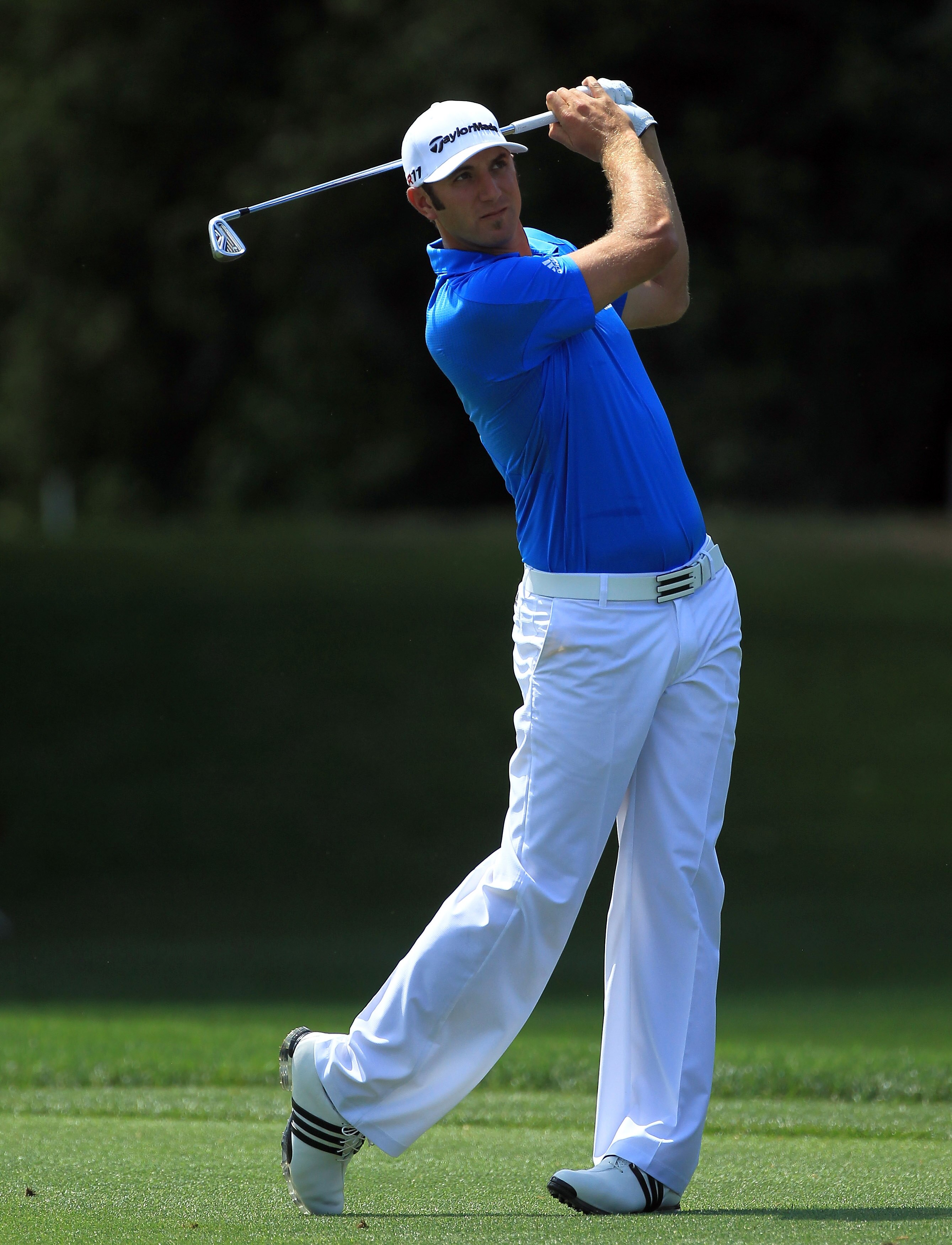 ORLANDO, FL - MARCH 24:  Dustin Johnson of the USA plays his second shot at the 1st hole during the first round of the 2011 Arnold Palmer Invitational presented by Mastercard at the Bay Hill Lodge and Country Club on March 24, 2011 in Orlando, Florida.  (