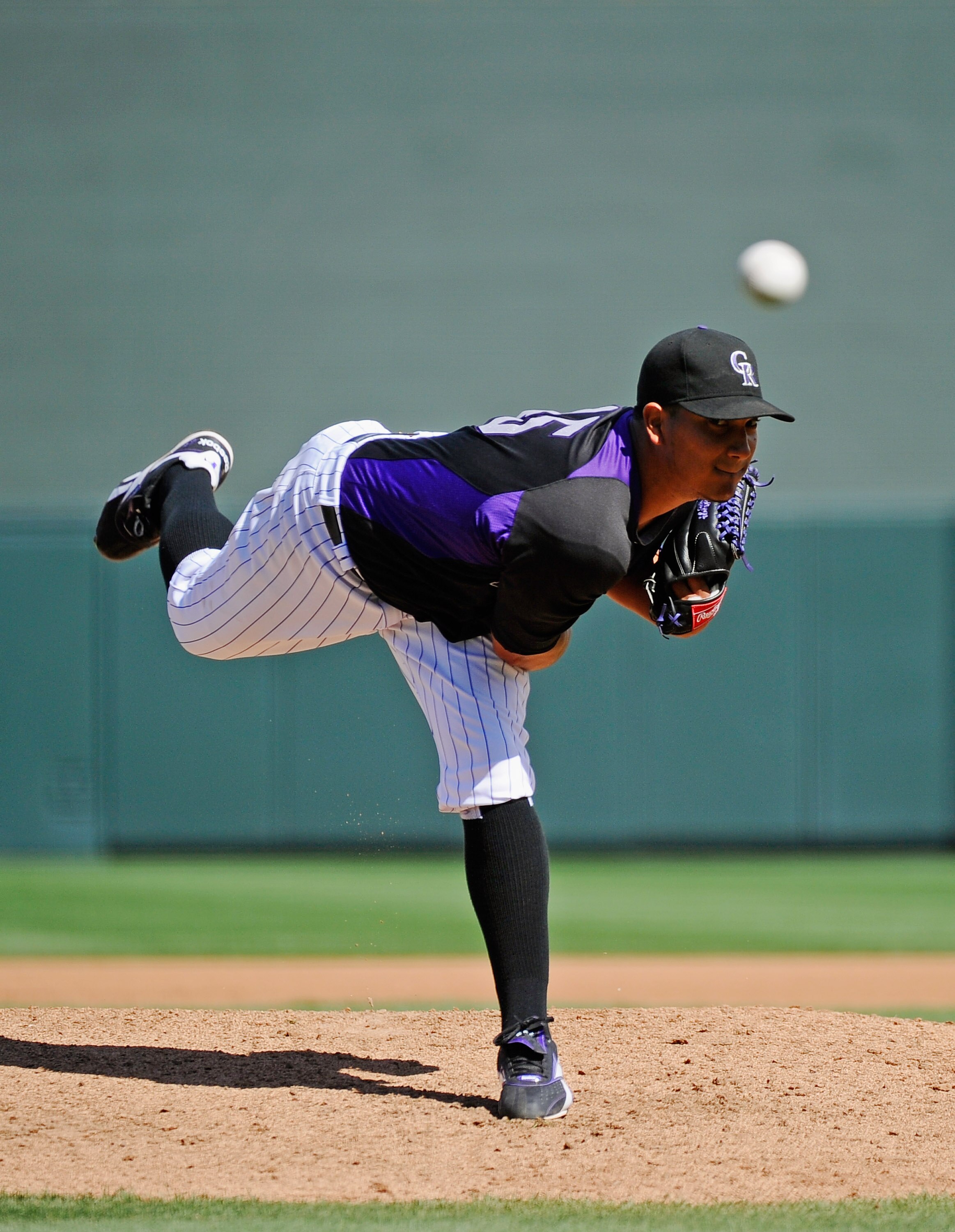 SCOTTSDALE, AZ - MARCH 14:  Pitcher Jhoulys Chacin #45 of the Colorodo Rockies against the Cincinnati Reds  during the spring training baseball game at Salt River Fields at Talking Stick on March 14, 2011 in Scottsdale, Arizona.  (Photo by Kevork Djansezi