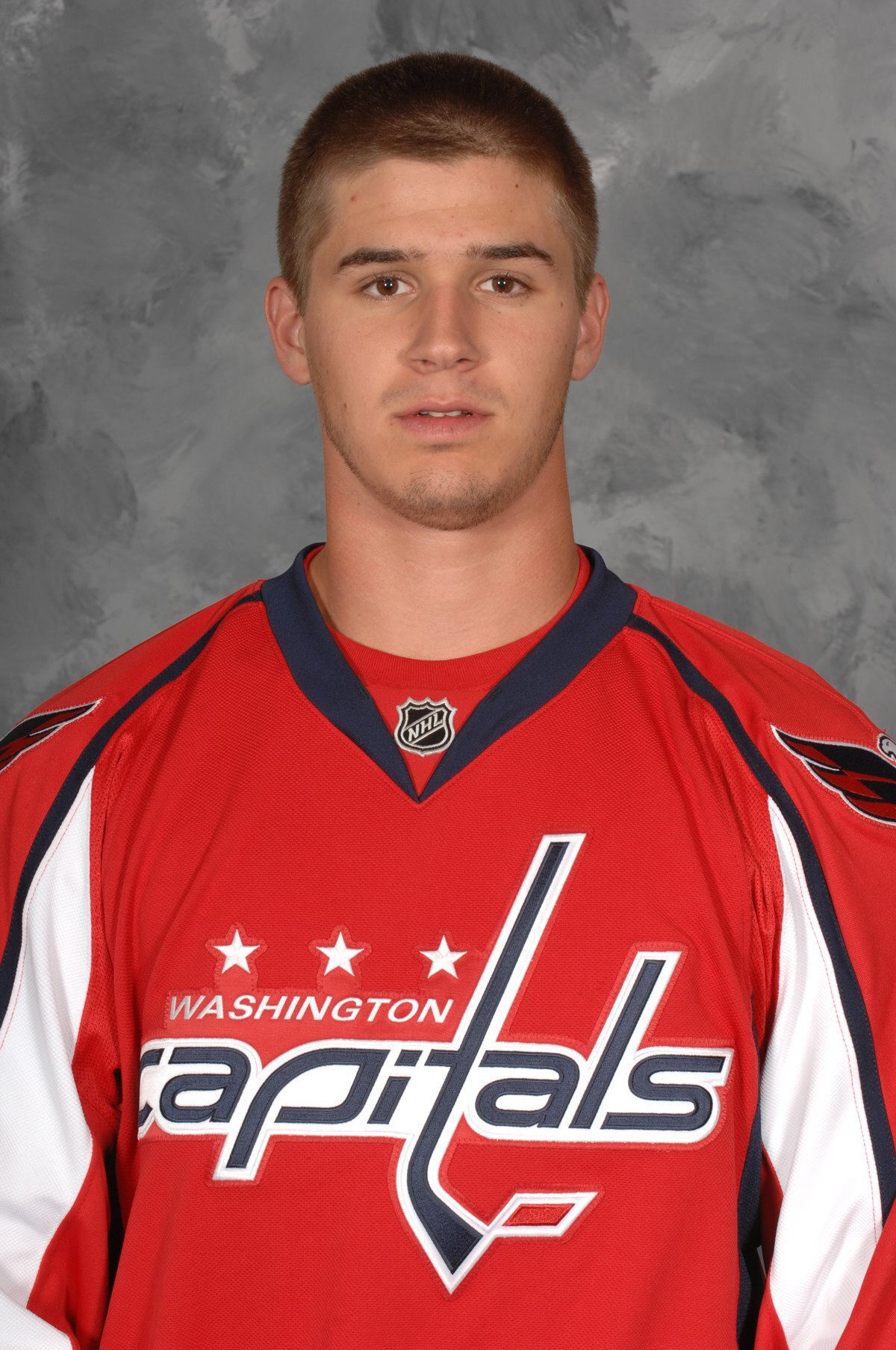 WASHINGTON - 2007:  Sasha Pokulok of the Washington Capitals poses for his 2007 NHL headshot at photo day in Washington, D.C. (Photo by Getty Images)