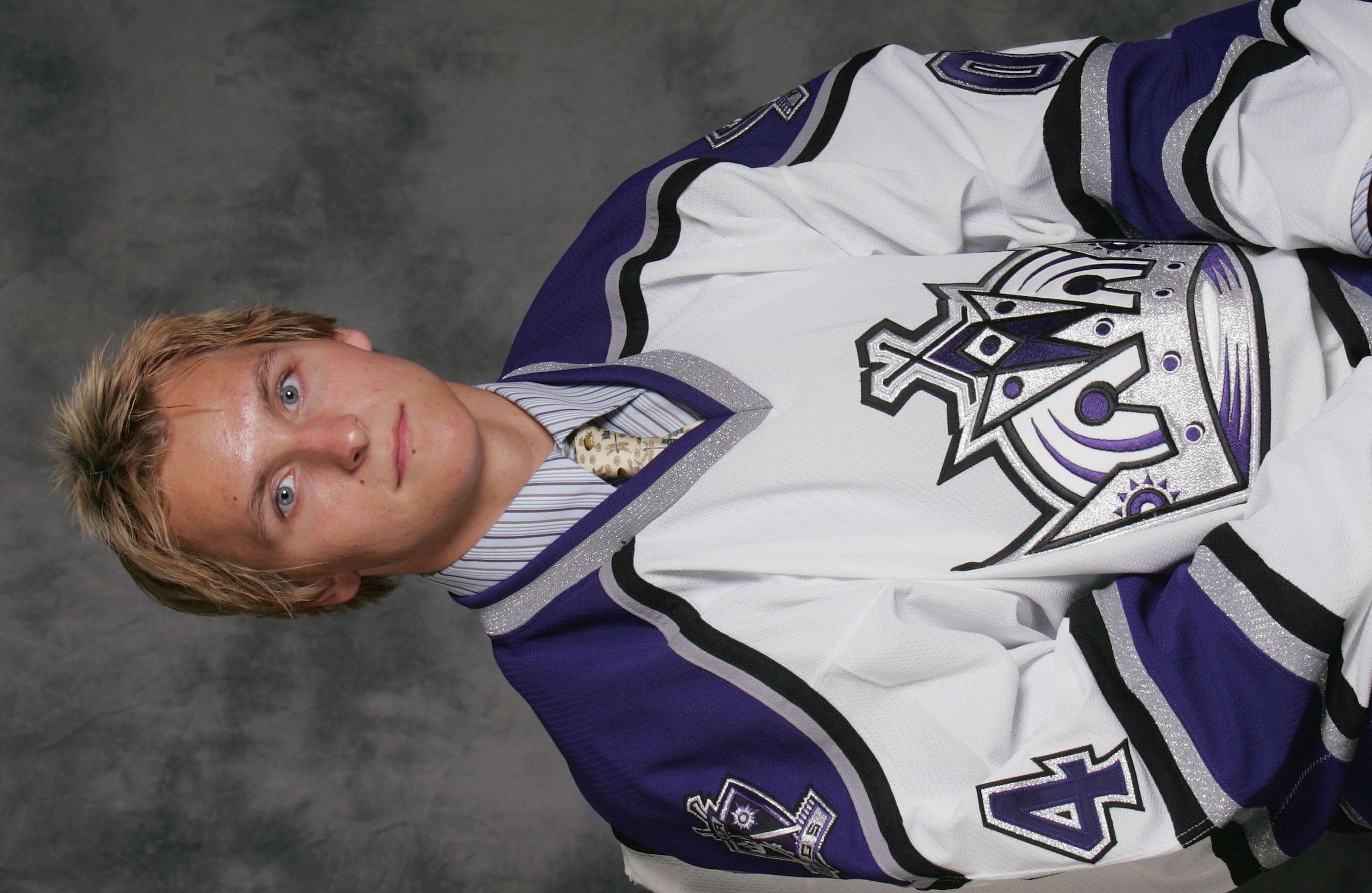 RALEIGH, NC - JUNE 26:  Eleventh overall draft pick Lauri Tukonen of the Los Angeles Kings during the 2004 NHL Draft on June 26, 2004 at the RBC Center in Raleigh, North Carolina. (Photo by Scott Halleran/Getty Images)