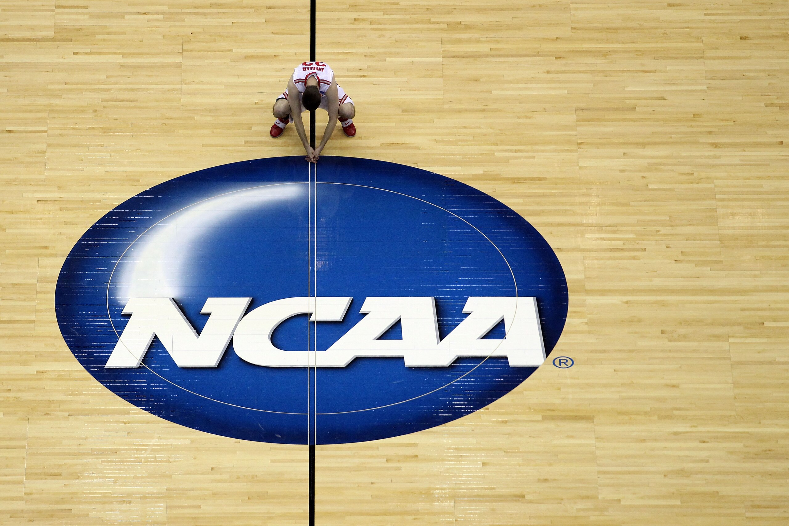 NEWARK, NJ - MARCH 25:  Jon Diebler #33 of the Ohio State Buckeyes on court prior to thier match against the Kentucky Wildcats in the east regional semifinal of the 2011 NCAA Men's Basketball Tournament at the Prudential Center on March 25, 2011 in Newark