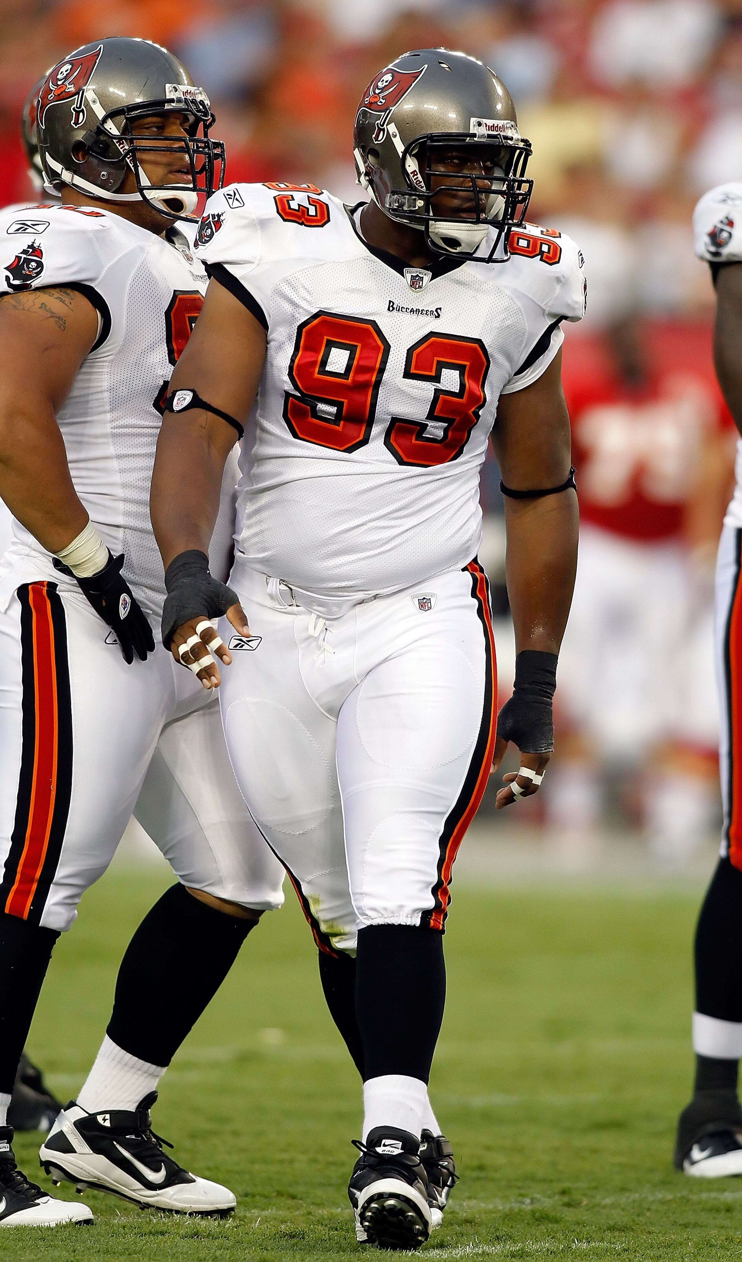 TAMPA, FL - AUGUST 21:  Defensive tackle Gerald McCoy #93 of the Tampa Bay Buccaneers lines up against the Kansas City Chiefs during a preseason game at Raymond James Stadium on August 21, 2010 in Tampa, Florida.  (Photo by J. Meric/Getty Images)